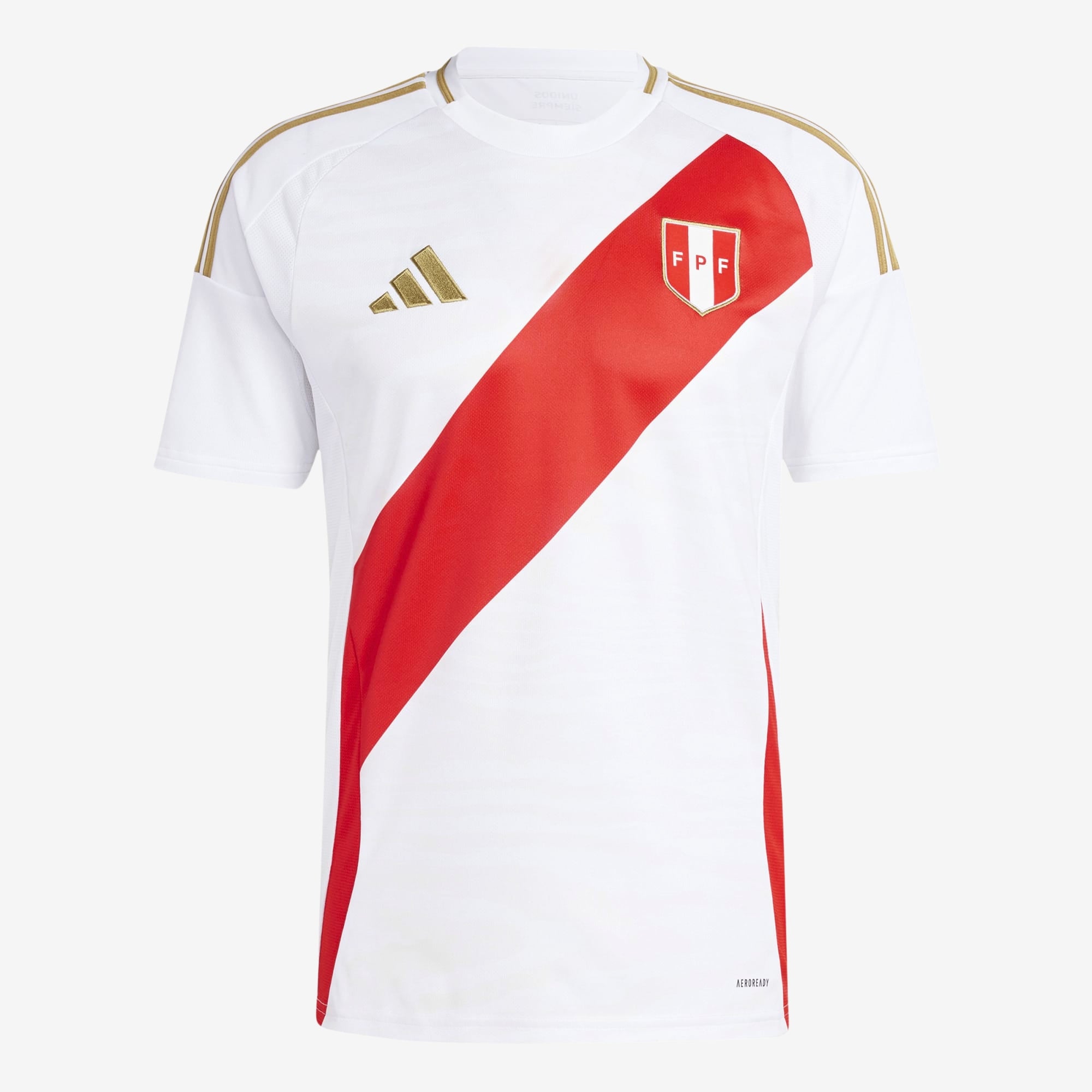 adidas Peru 2024 Stadium Home Men's AEROREADY Soccer Replica Jersey - White