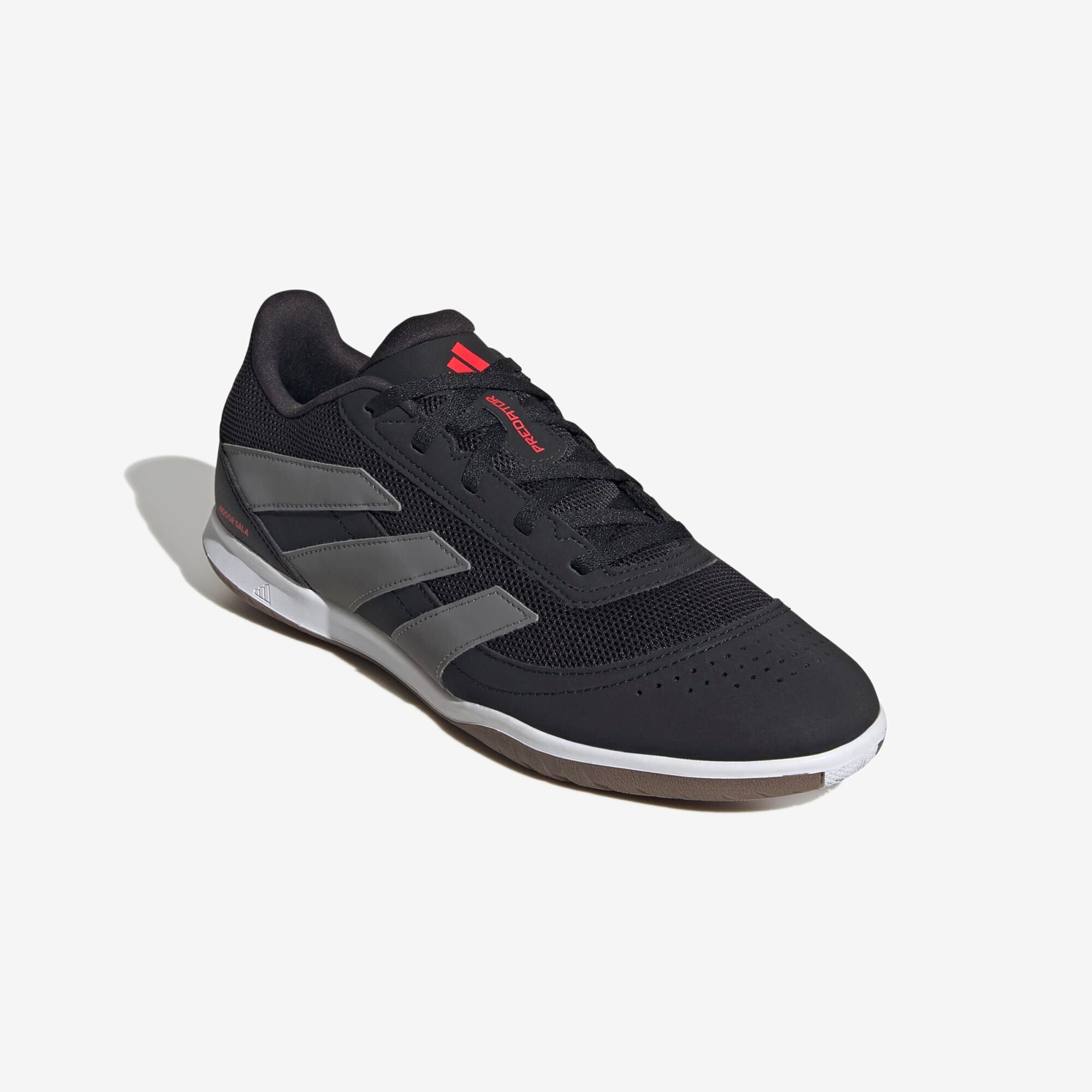 adidas Predator Club Sala IC Low-Top Soccer Shoes - Core Black / Carbon / Lucid Red