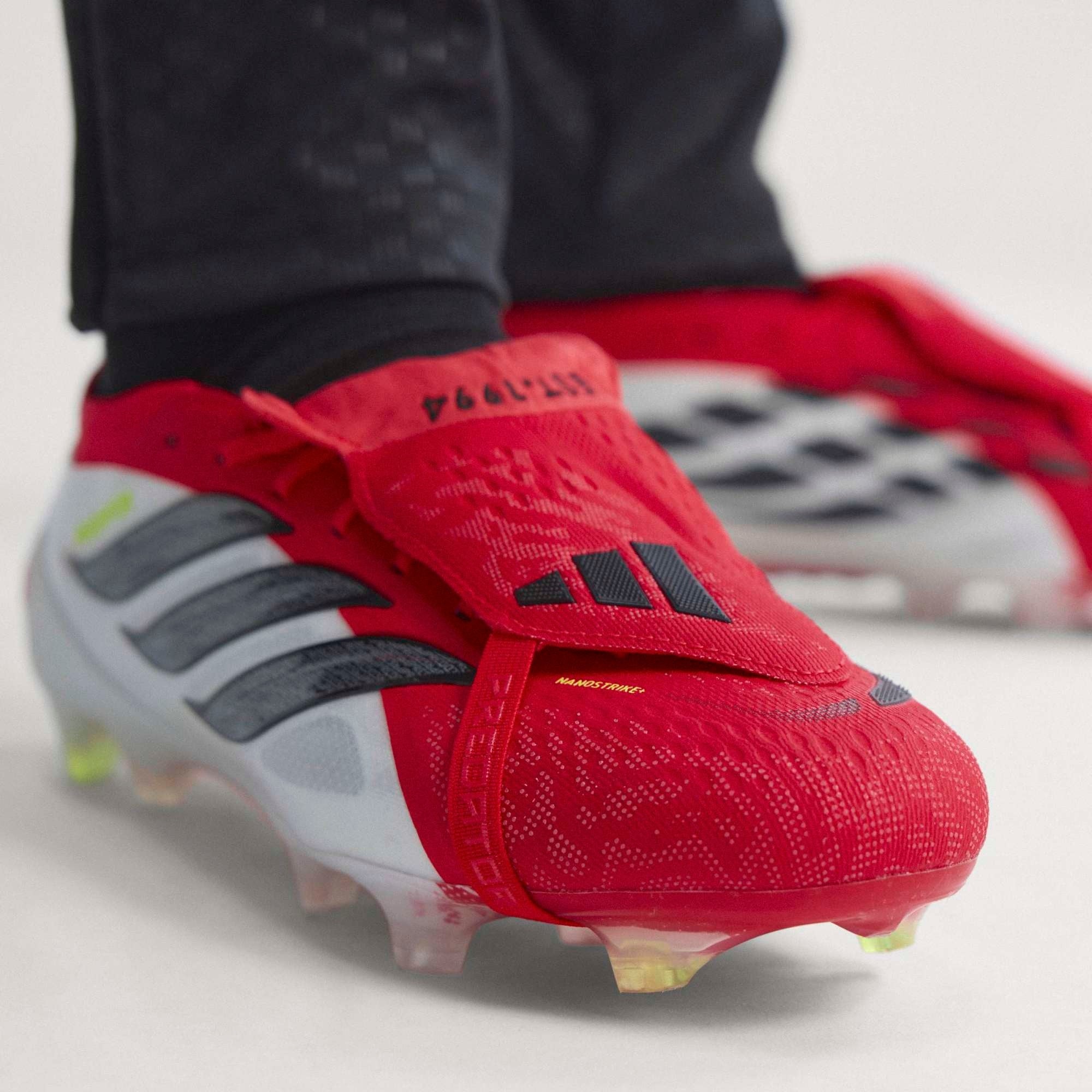 adidas Predator Elite Fold-Over Tongue Firm-Ground Low-Top Soccer Cleats - Lucid Red / Core Black / Cloud White
