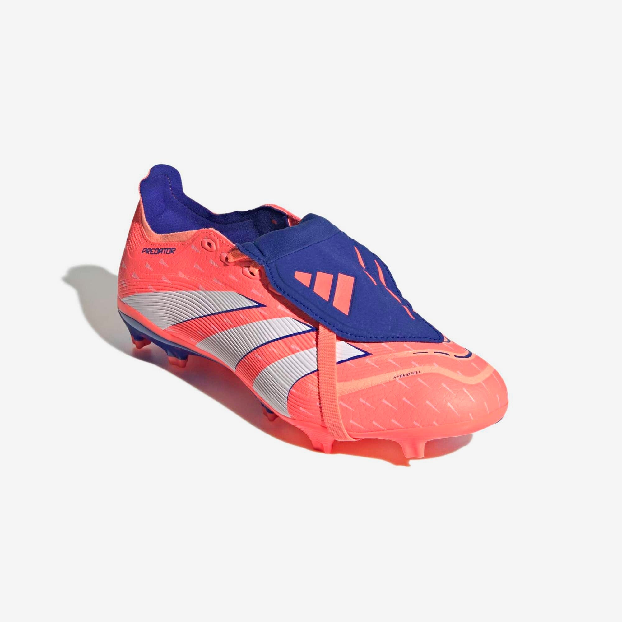 adidas Predator League Fold-Over Tongue Firm/Multi-Ground Low-Top Soccer Cleats - Signal Coral / Cloud White / Beam Orange