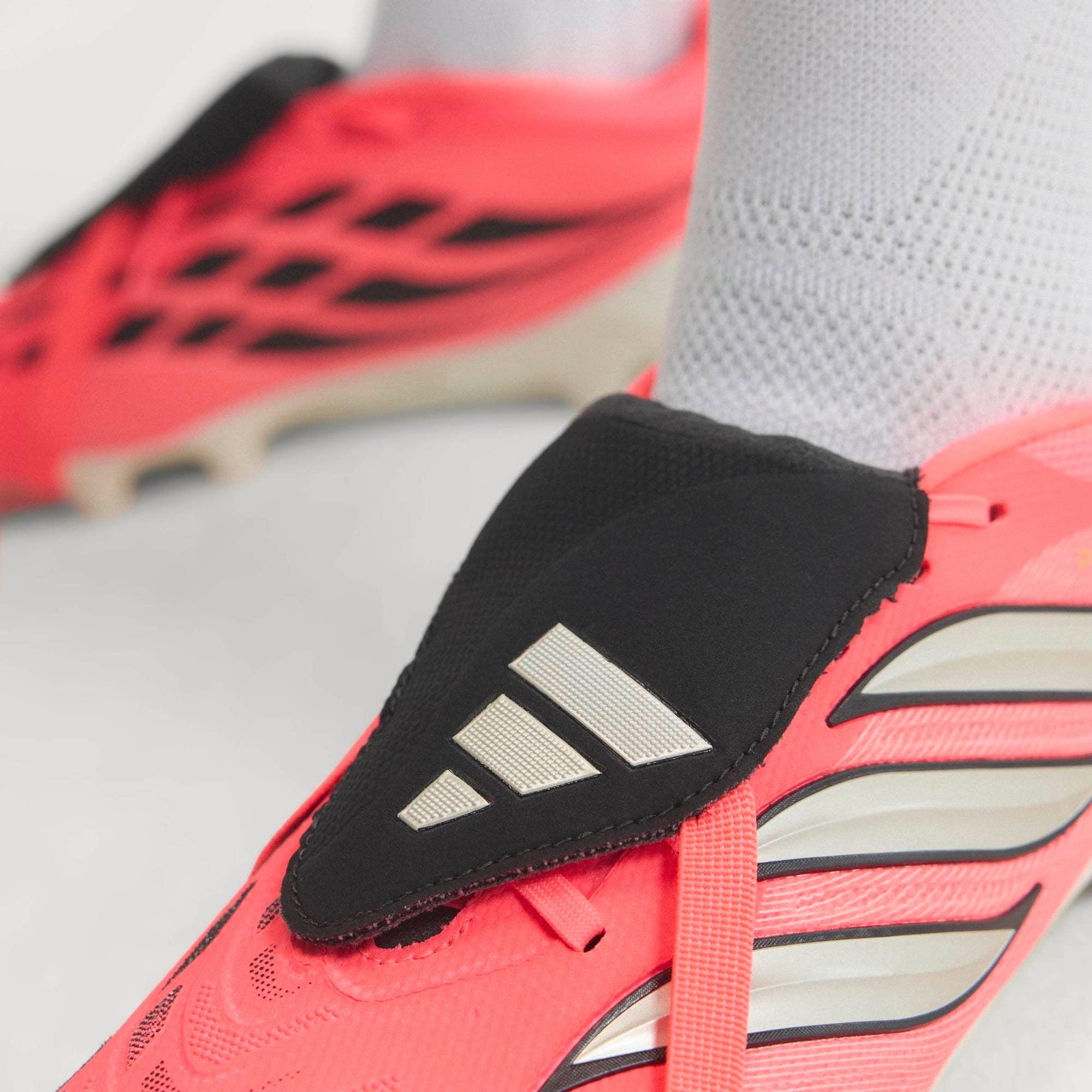 adidas Predator League Fold-Over Tongue Firm-Ground Low-Top Soccer Cleats - Solar Turbo / Thermal Chrome / Core Black