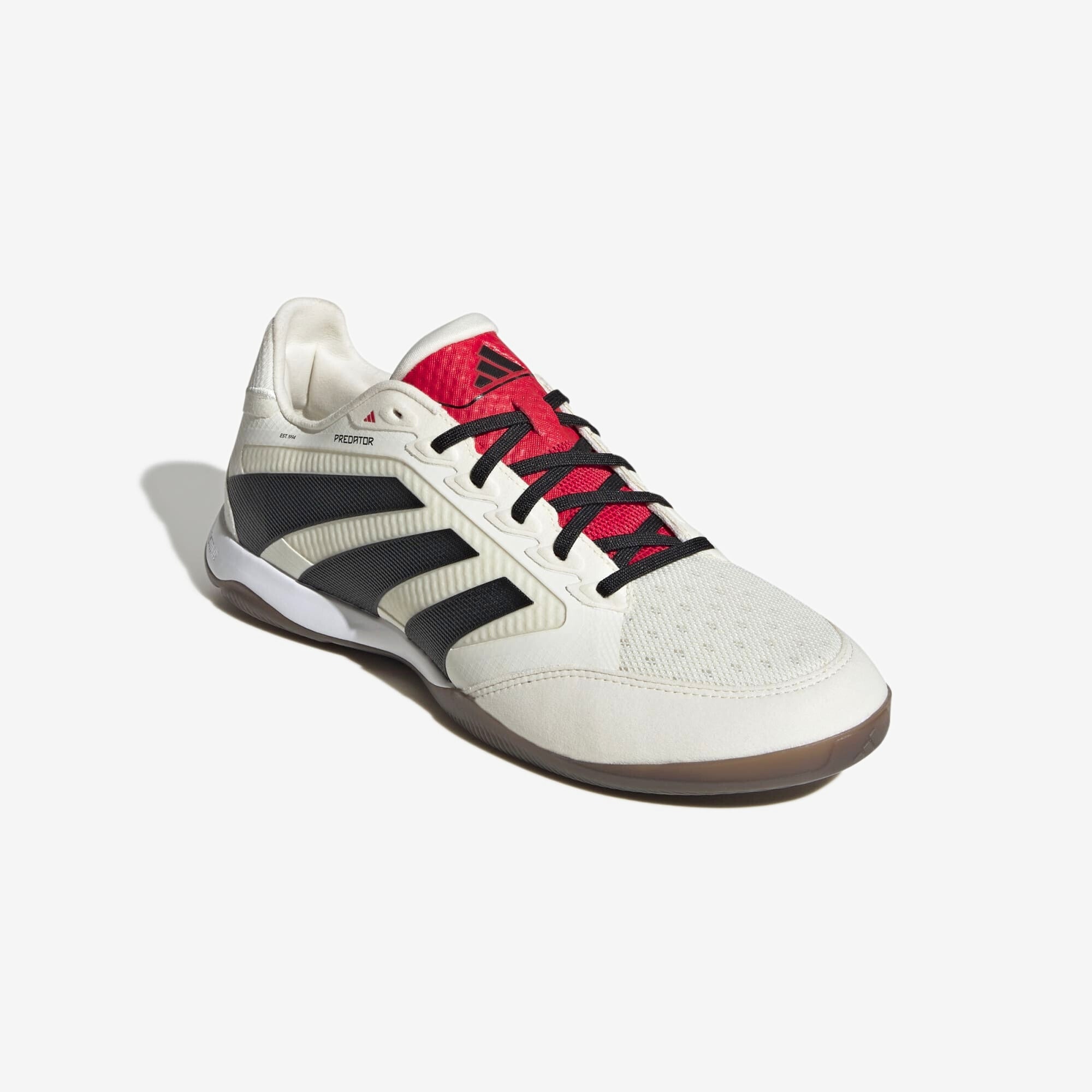 adidas Predator Pro IC Low-Top Soccer Shoes - Off White / Core Black / Pure Ruby