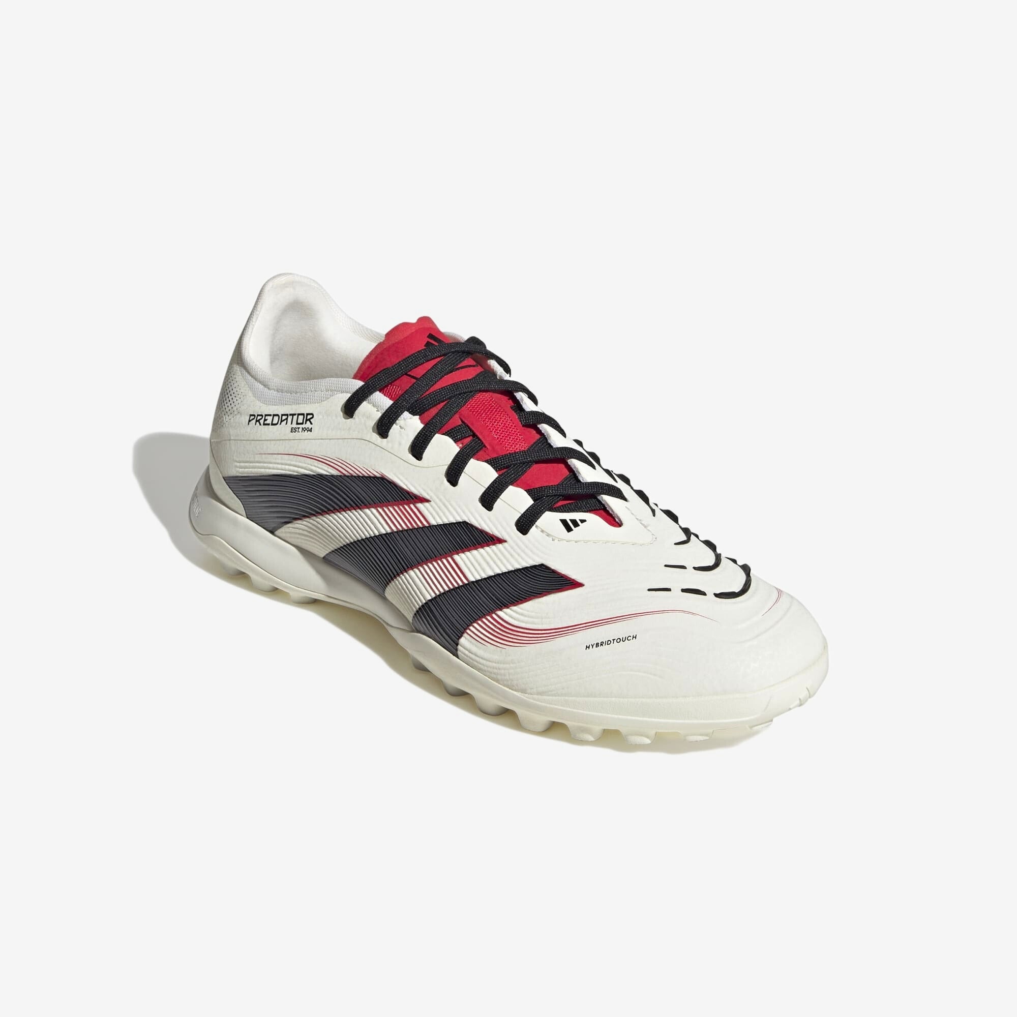 adidas Predator Pro TF Low-Top Soccer Shoes - Off White / Core Black / Pure Ruby