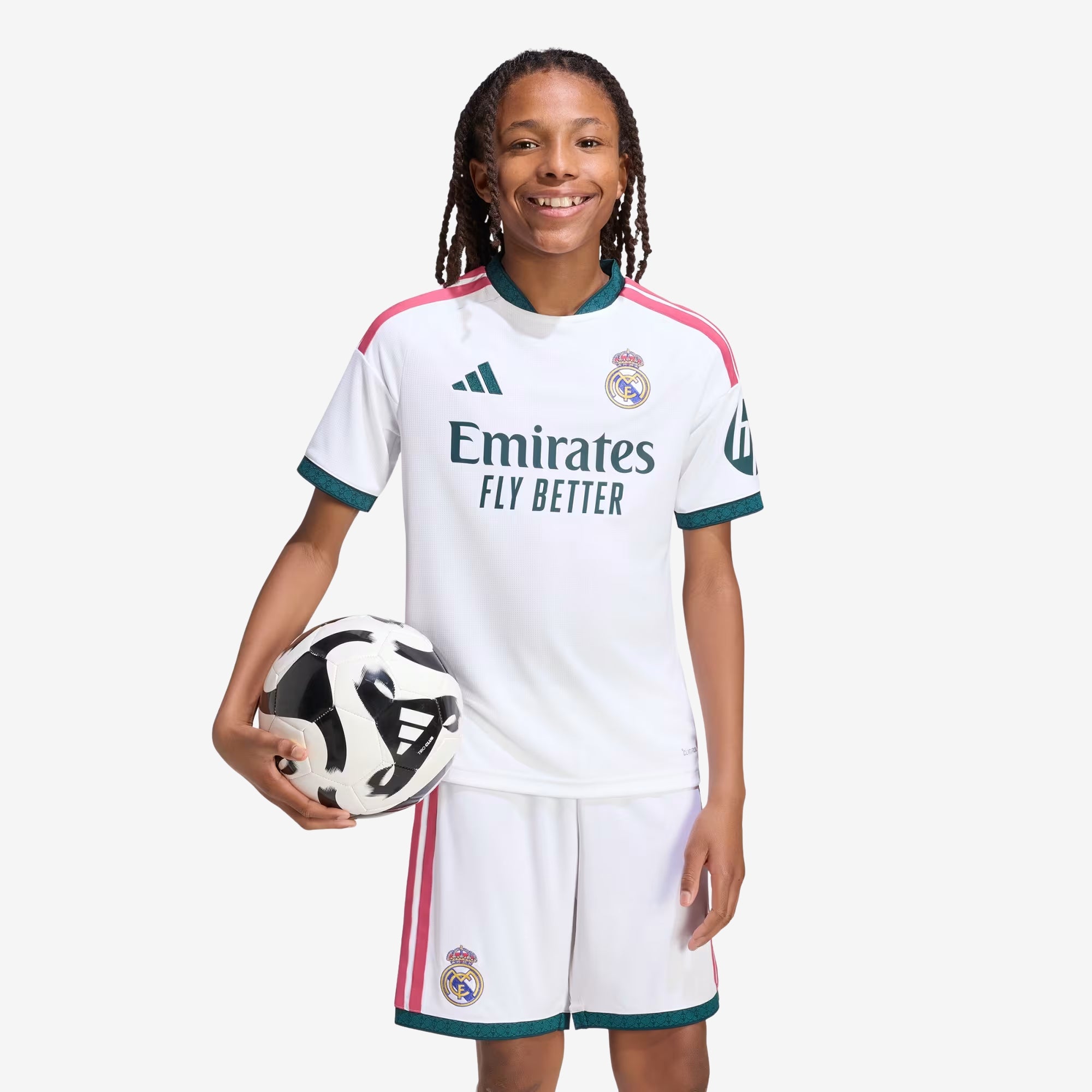 adidas Real Madrid 2026/27 Stadium Home Big Kids' Soccer Jersey - White