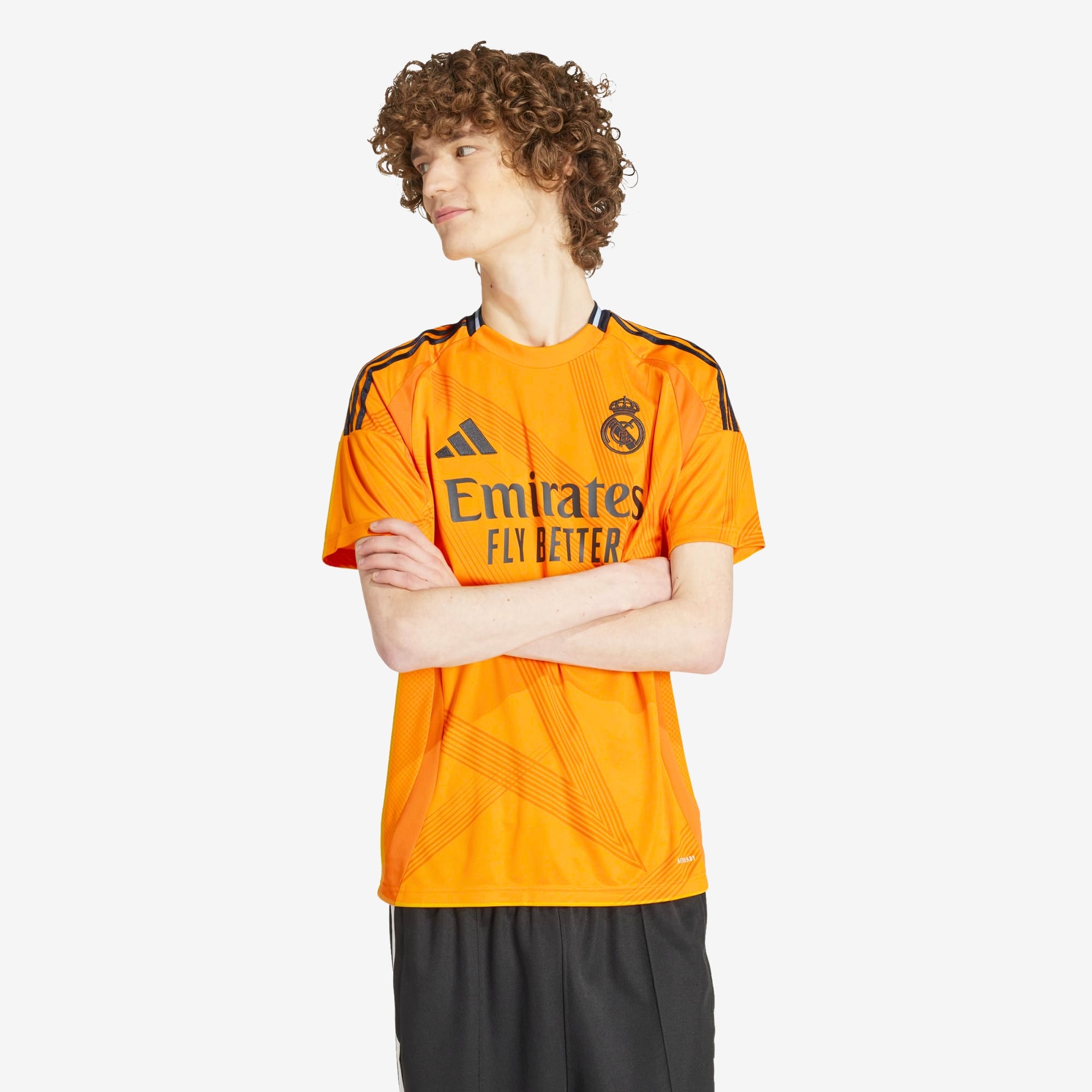 adidas Real Madrid 2024/25 Stadium Away Men's AEROREADY Soccer Replica Jersey - Crew Orange