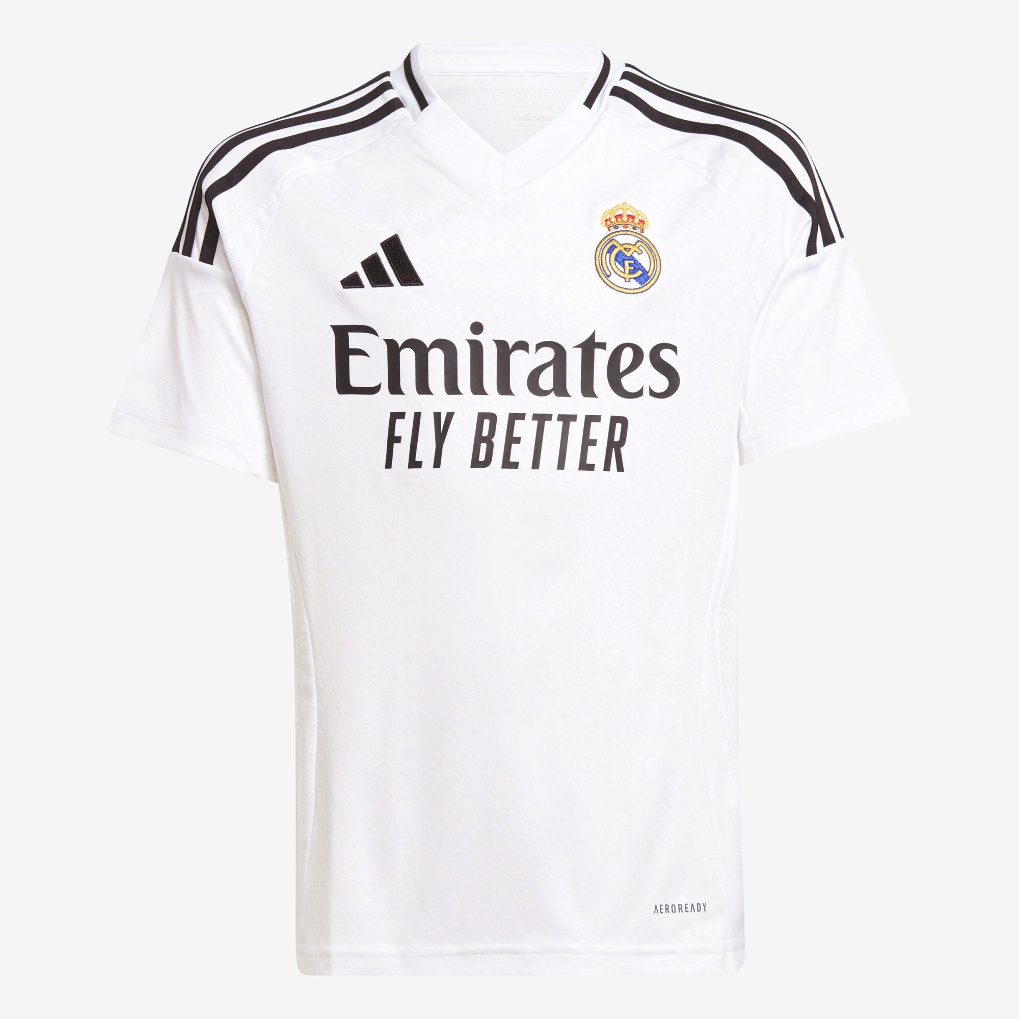 adidas Real Madrid 2024/25 Stadium Home Big Kids' AEROREADY Soccer Replica Jersey - White