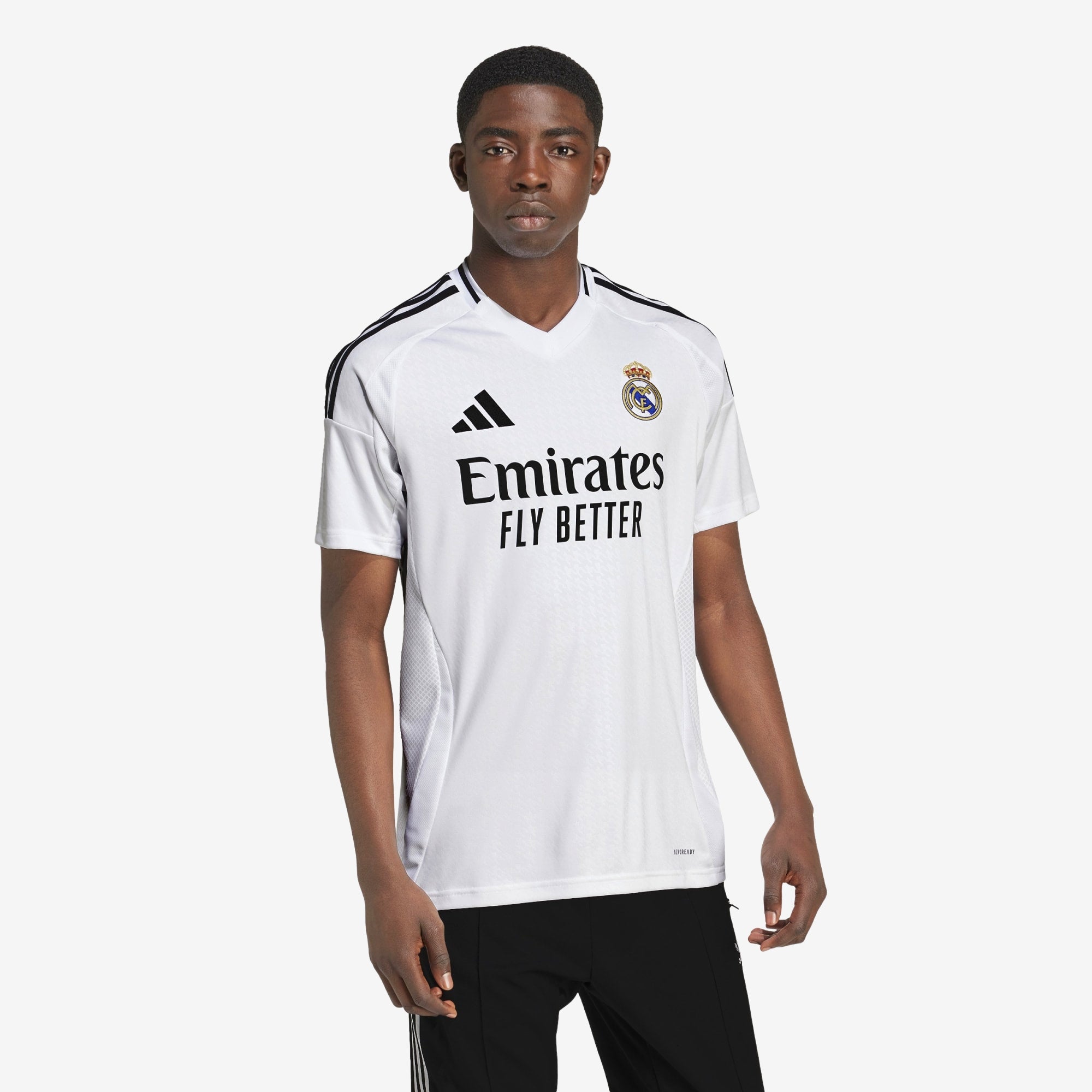 adidas Real Madrid 2024/25 Stadium Home Men's AEROREADY Soccer Replica Jersey - White