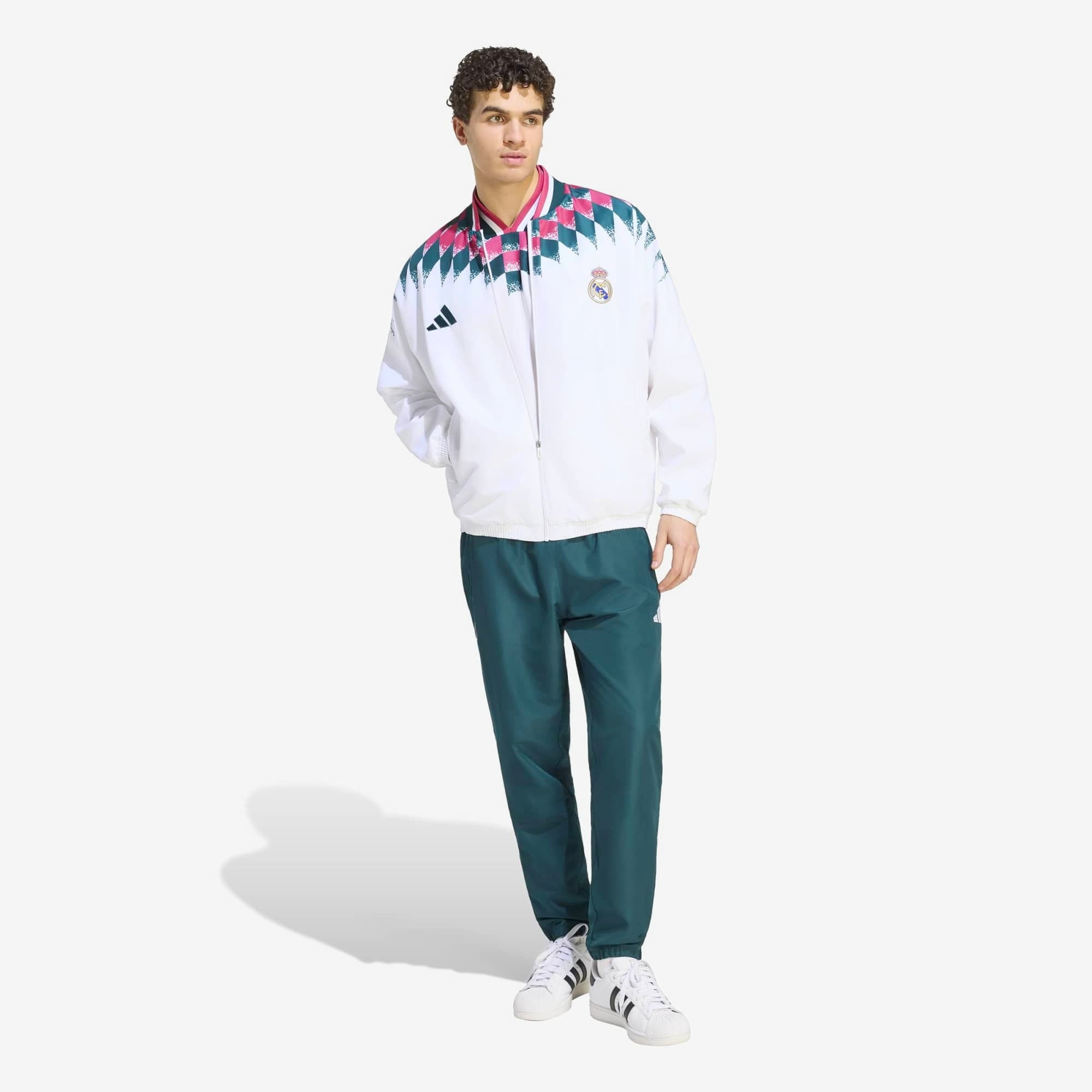 adidas Real Madrid Stadium Top Men's Full-Zip Soccer Track Jacket adidas Real Madrid Stadium Top Men's Full-Zip Soccer Track Jacket