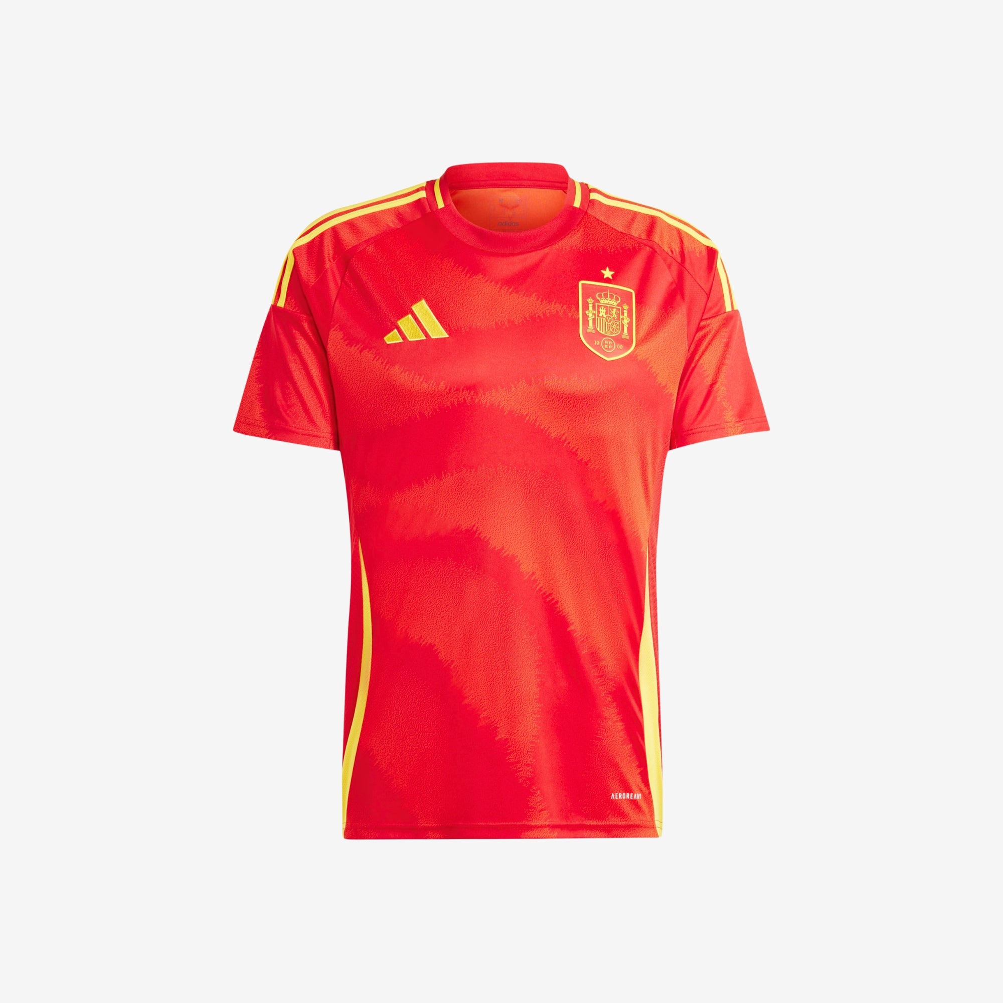 adidas Spain 2024 Stadium Home Men's AEROREADY Soccer Replica Jersey - Better Scarlet