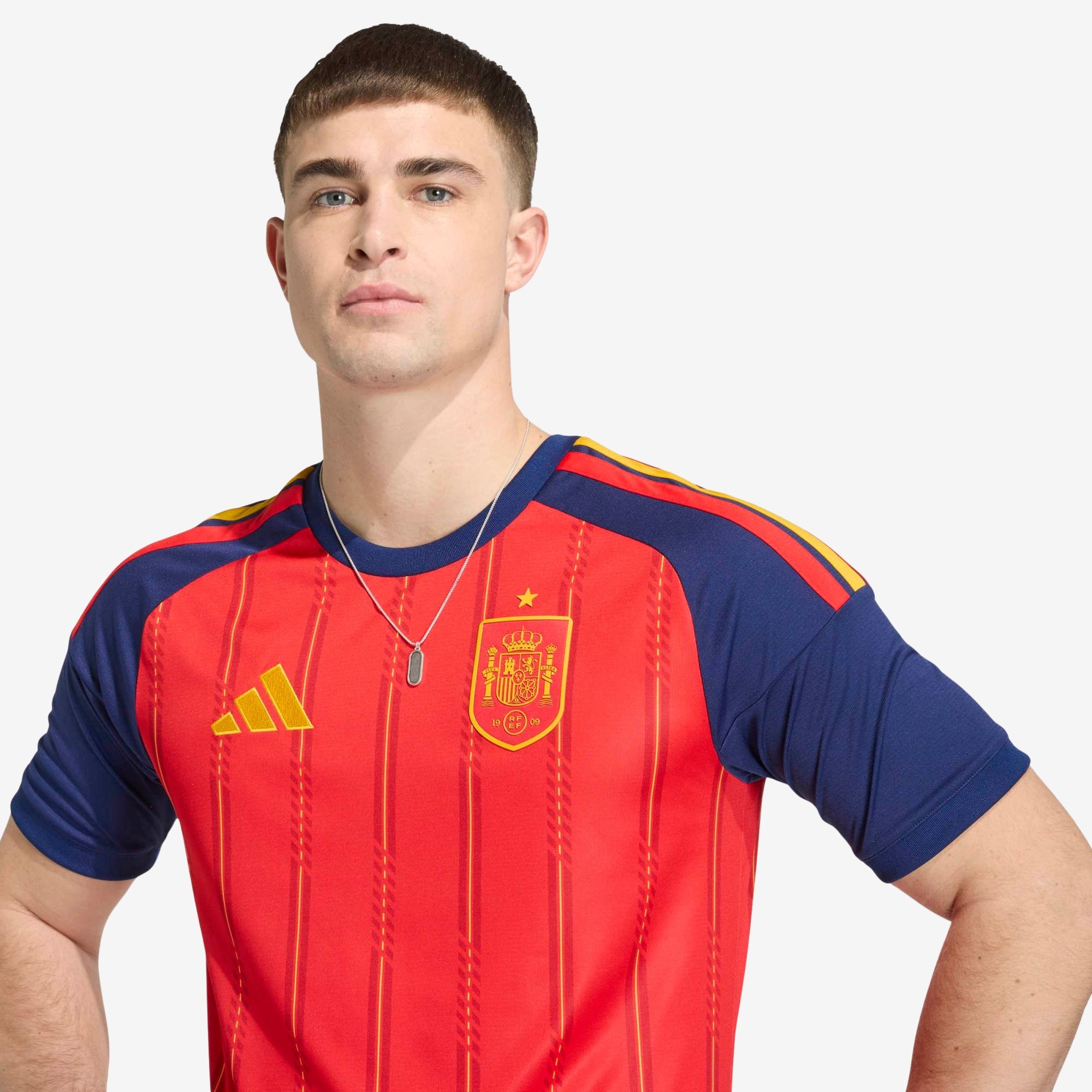 adidas Spain 2026 Stadium Home Men's Soccer Jersey - Vivid Red