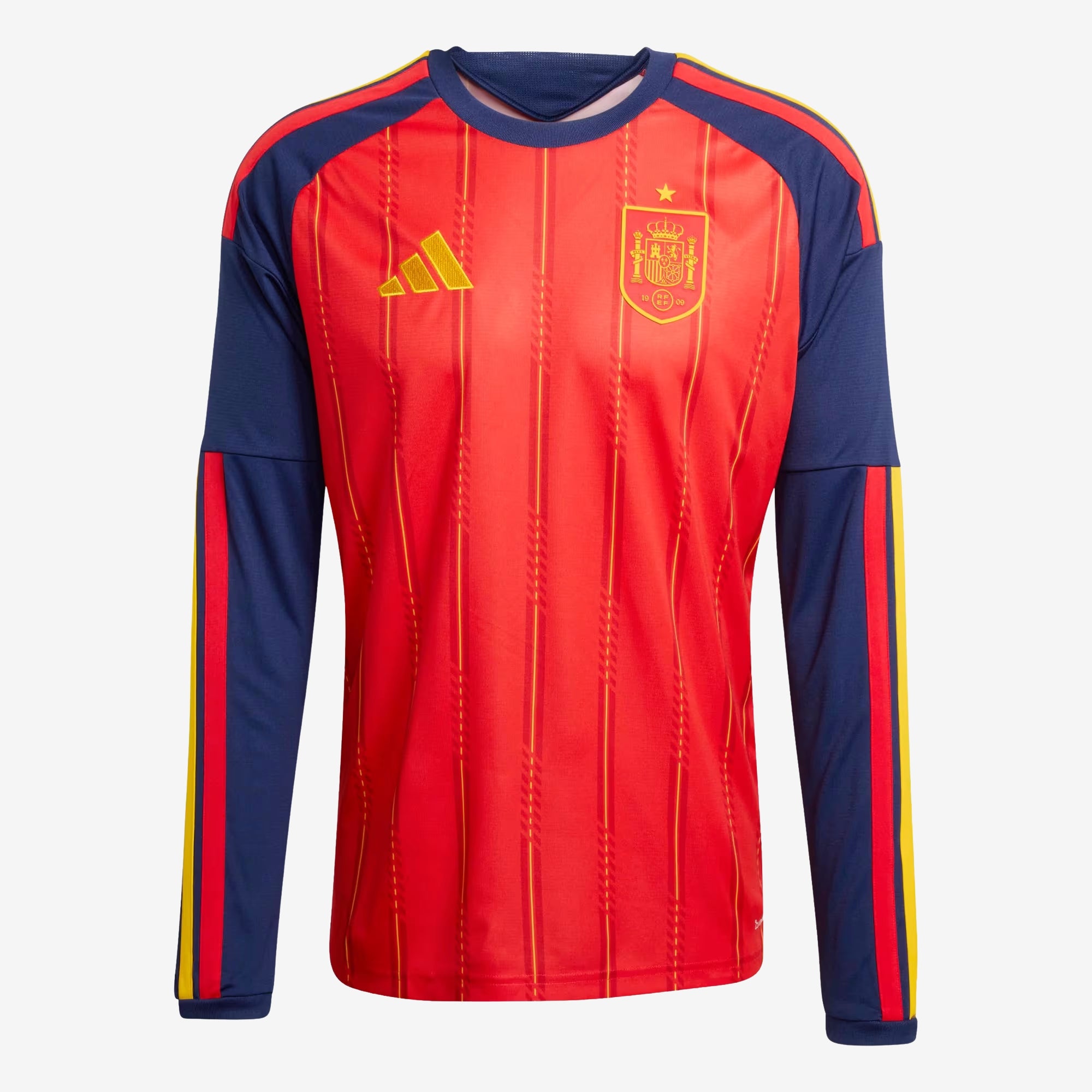 adidas Spain 2026 Stadium Home Men's Soccer Long-Sleeve Jersey - Vivid Red