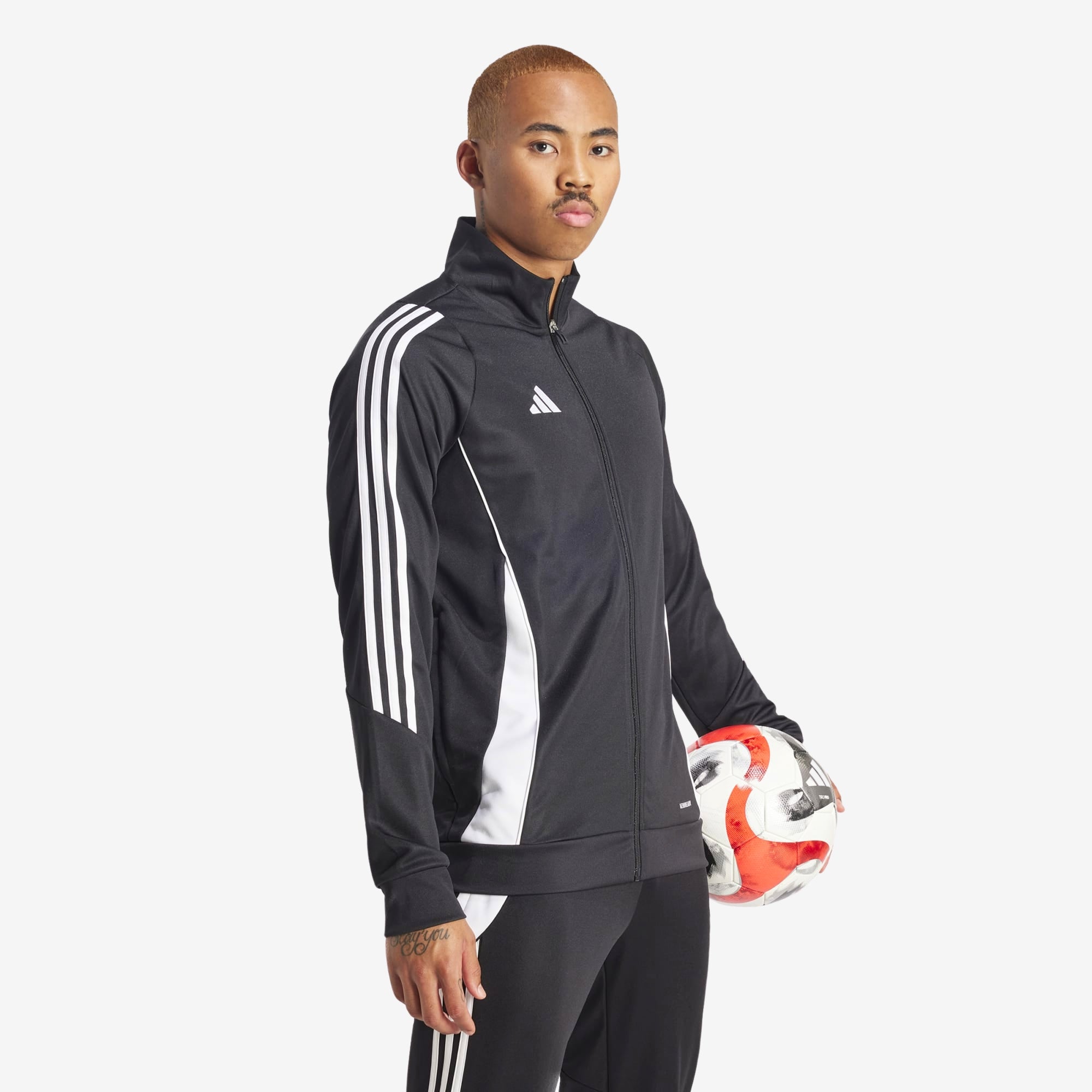 adidas Tiro 24 Training Men's Full-Zip Soccer Track Jacket - Black / White