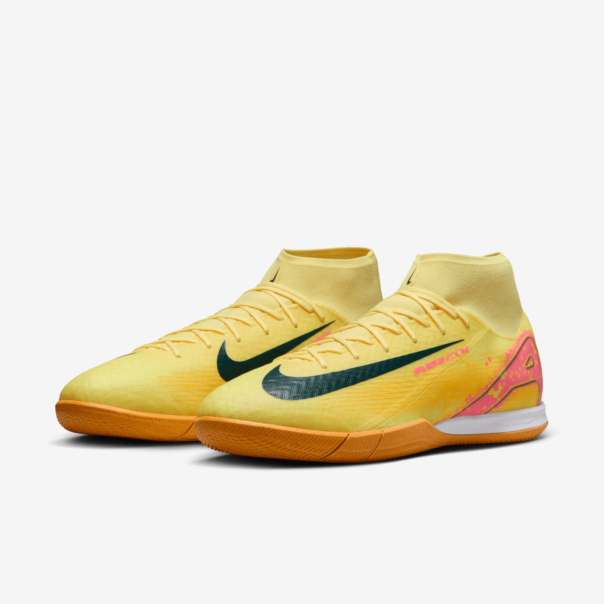 Nike Mercurial Superfly 10 Academy "Kylian Mbappé" IC High-Top Soccer Shoes - Lt Laser Orange/Armory Navy