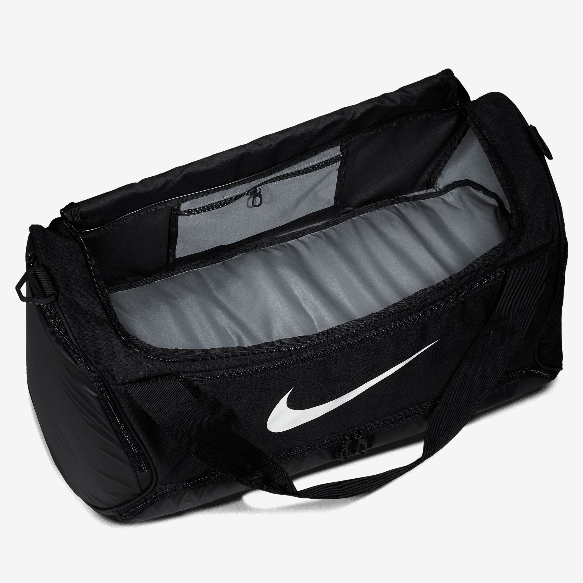 Nike Brasilia Training Duffel Bag (Medium, 60L) - Black/Black/White