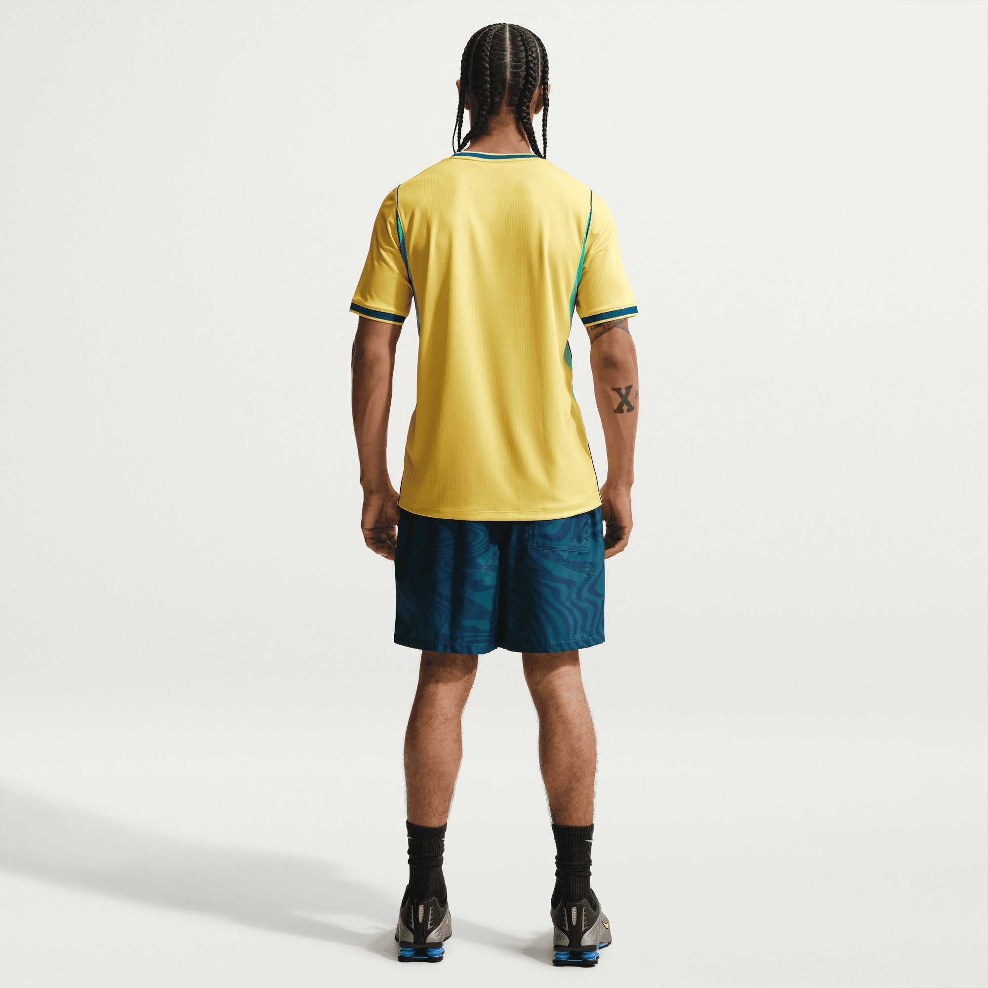 Nike Brazil 2026 Stadium Home Men's Dri-FIT Soccer Replica Jersey - Canary/Light Menta/Geode Teal