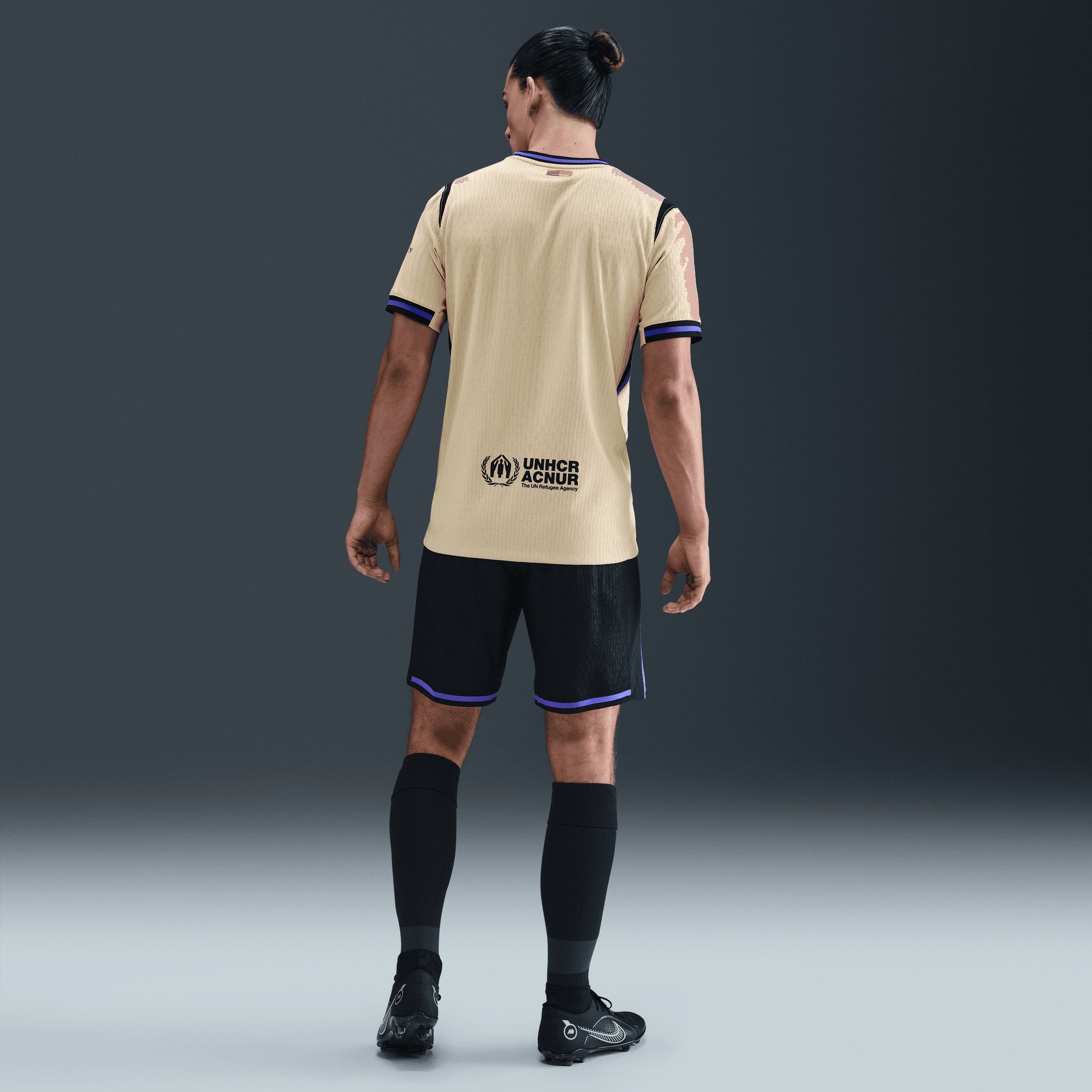 Nike FC Barcelona 2025/26 Match Away Men's Kobe Dri-FIT ADV Soccer Authentic Jersey - Team Gold/Team Gold/Persian Violet/Black