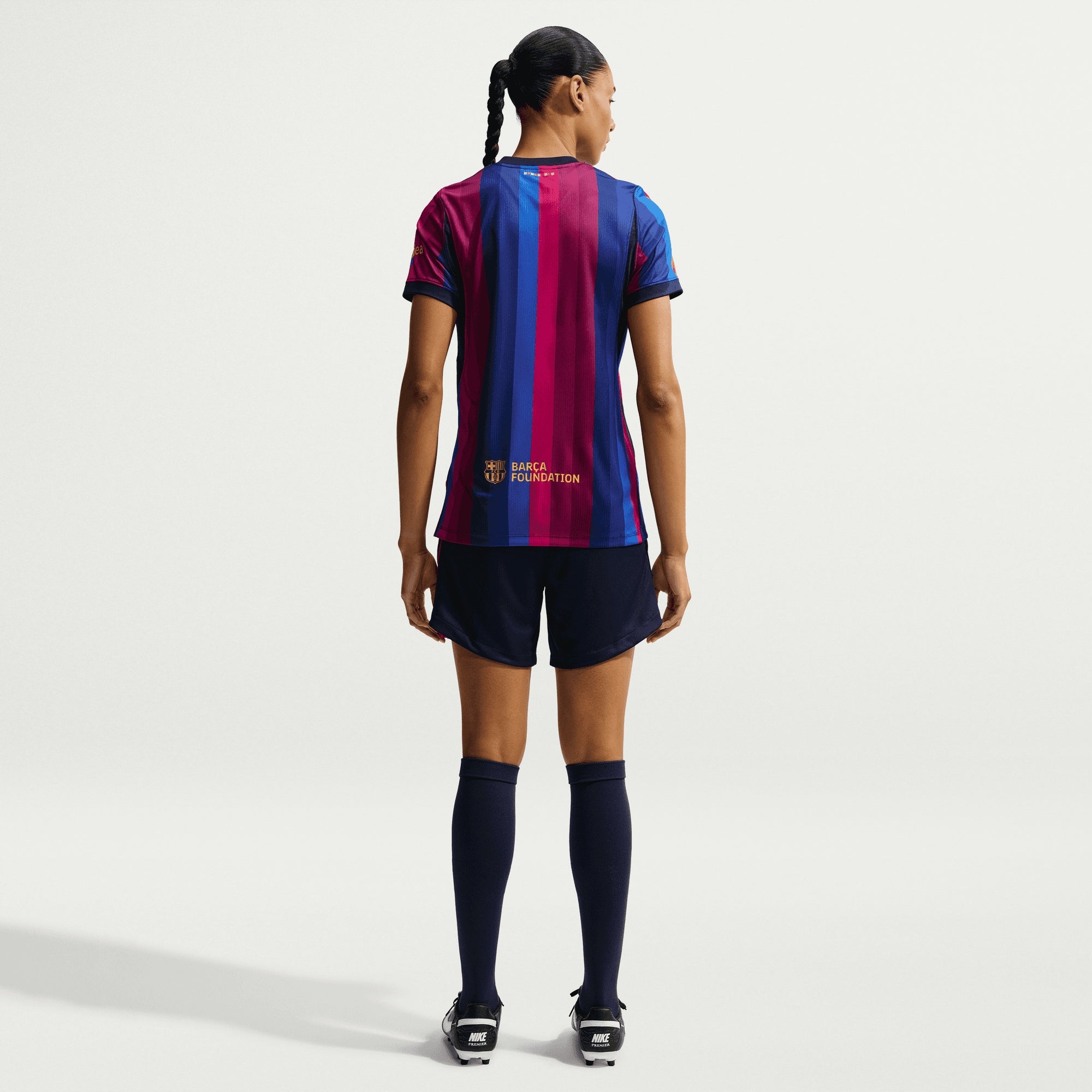 Nike FC Barcelona 2026/27 Stadium Home Women's Dri-FIT Soccer Replica Jersey - Deep Garnet/Blue Void/Mineral Yellow