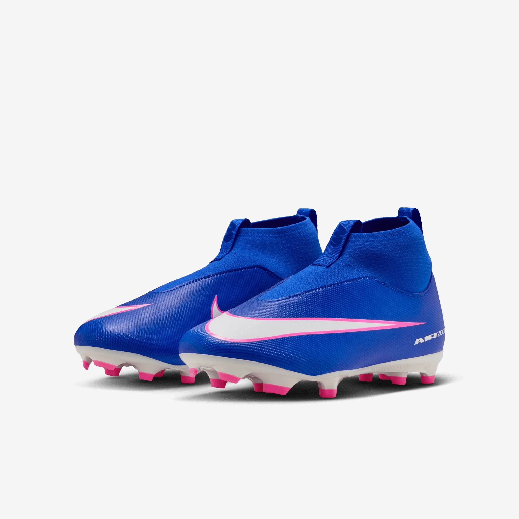 Nike Jr. Mercurial Superfly 10 Academy Big Kids' Multi-Ground High-Top Soccer Cleats - Racer Blue/White