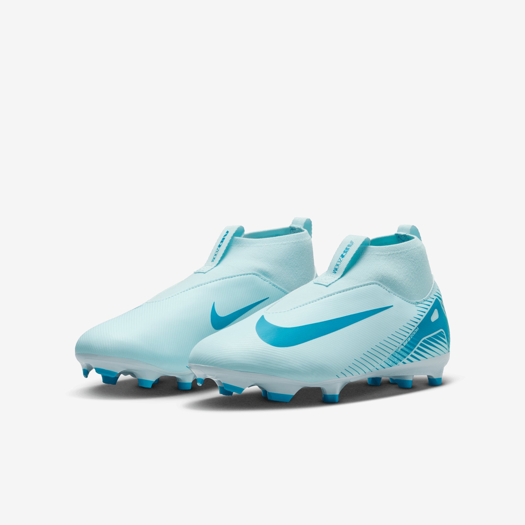 Nike Jr. Mercurial Superfly 10 Academy Little/Big Kids' MG High-Top Soccer Cleats - Glacier Blue/Blue Orbit