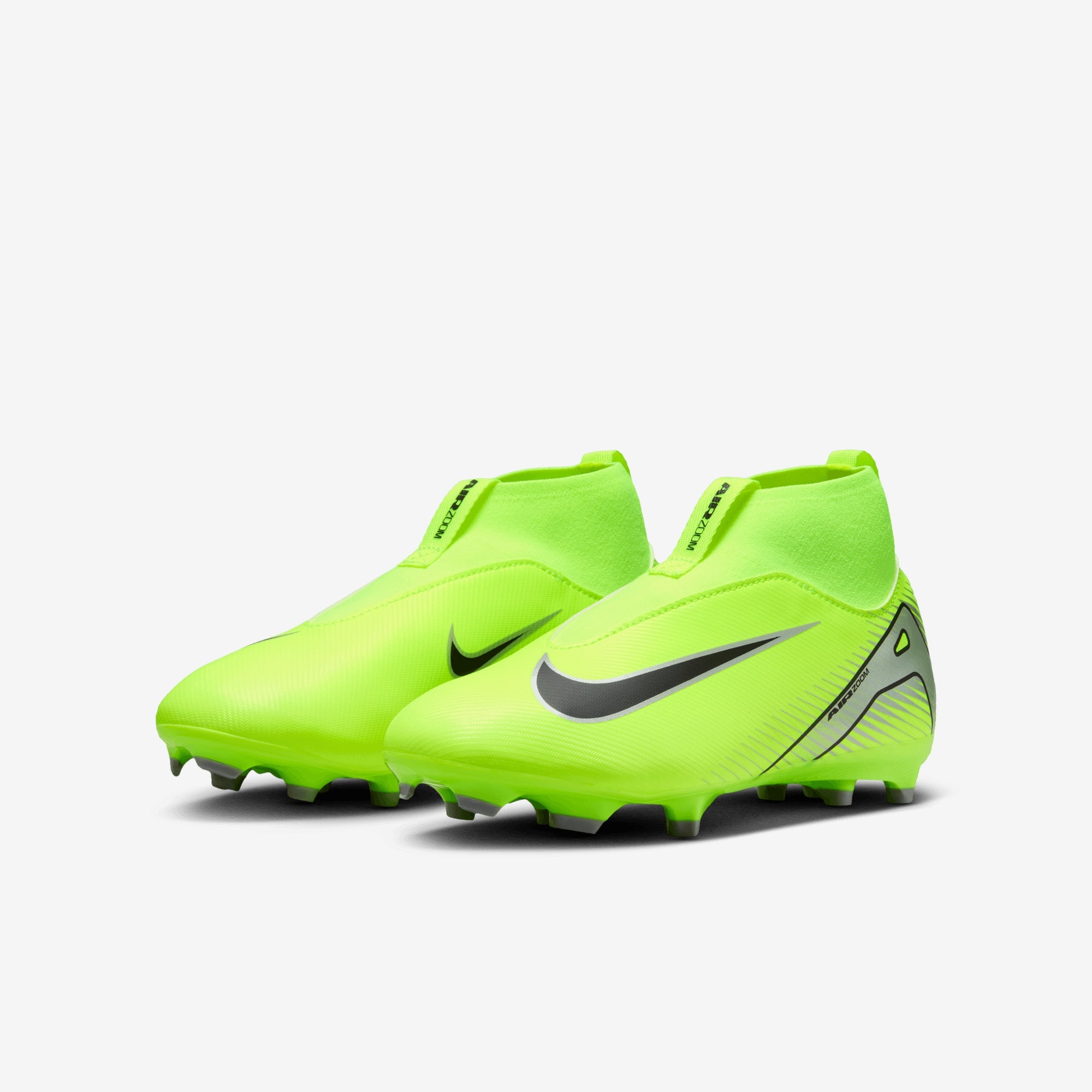 Nike Jr. Mercurial Superfly 10 Academy Little/Big Kids' MG High-Top Soccer Cleats - Volt/Black