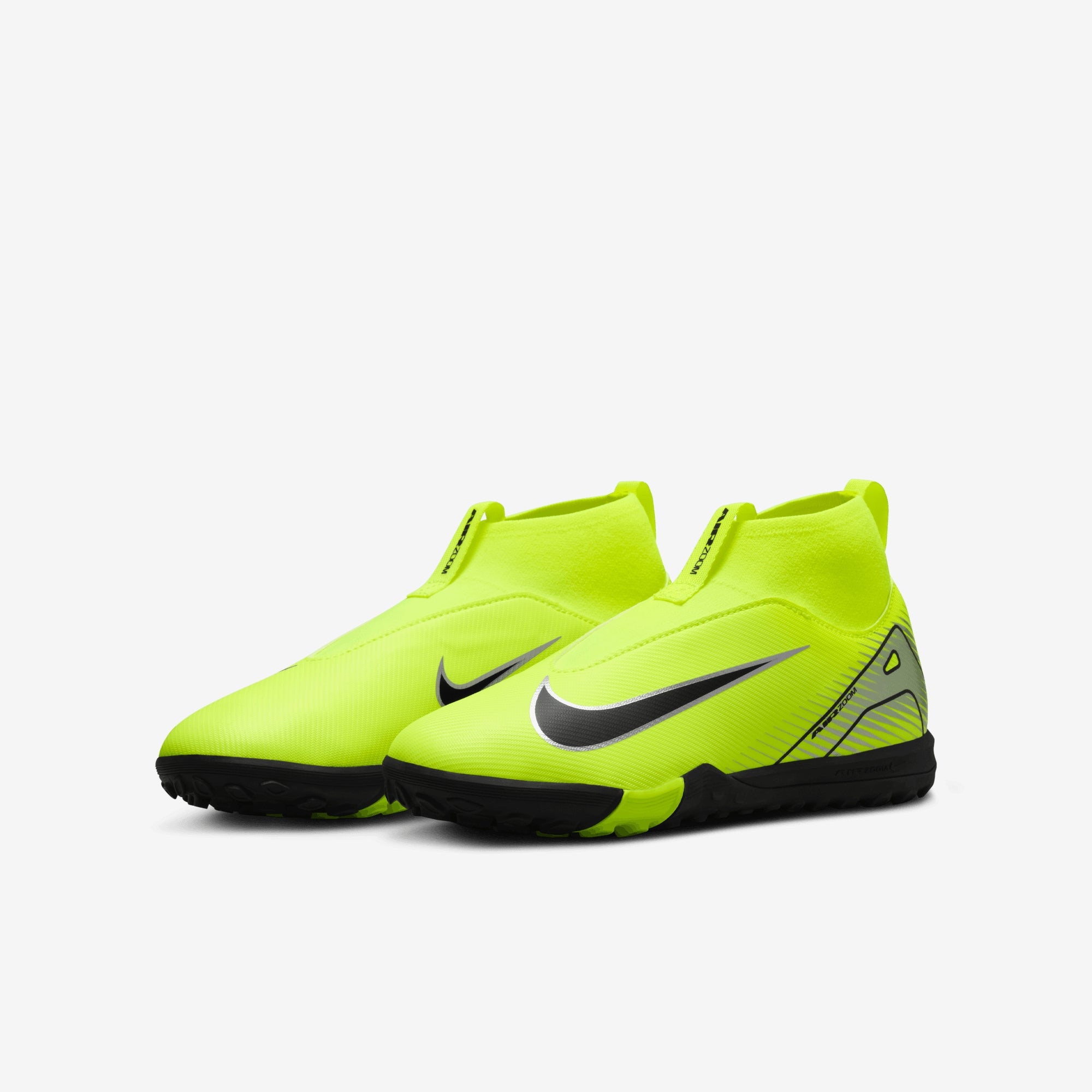 Nike Jr. Mercurial Superfly 10 Academy Little/Big Kids' TF High-Top Soccer Shoes - Volt/Black