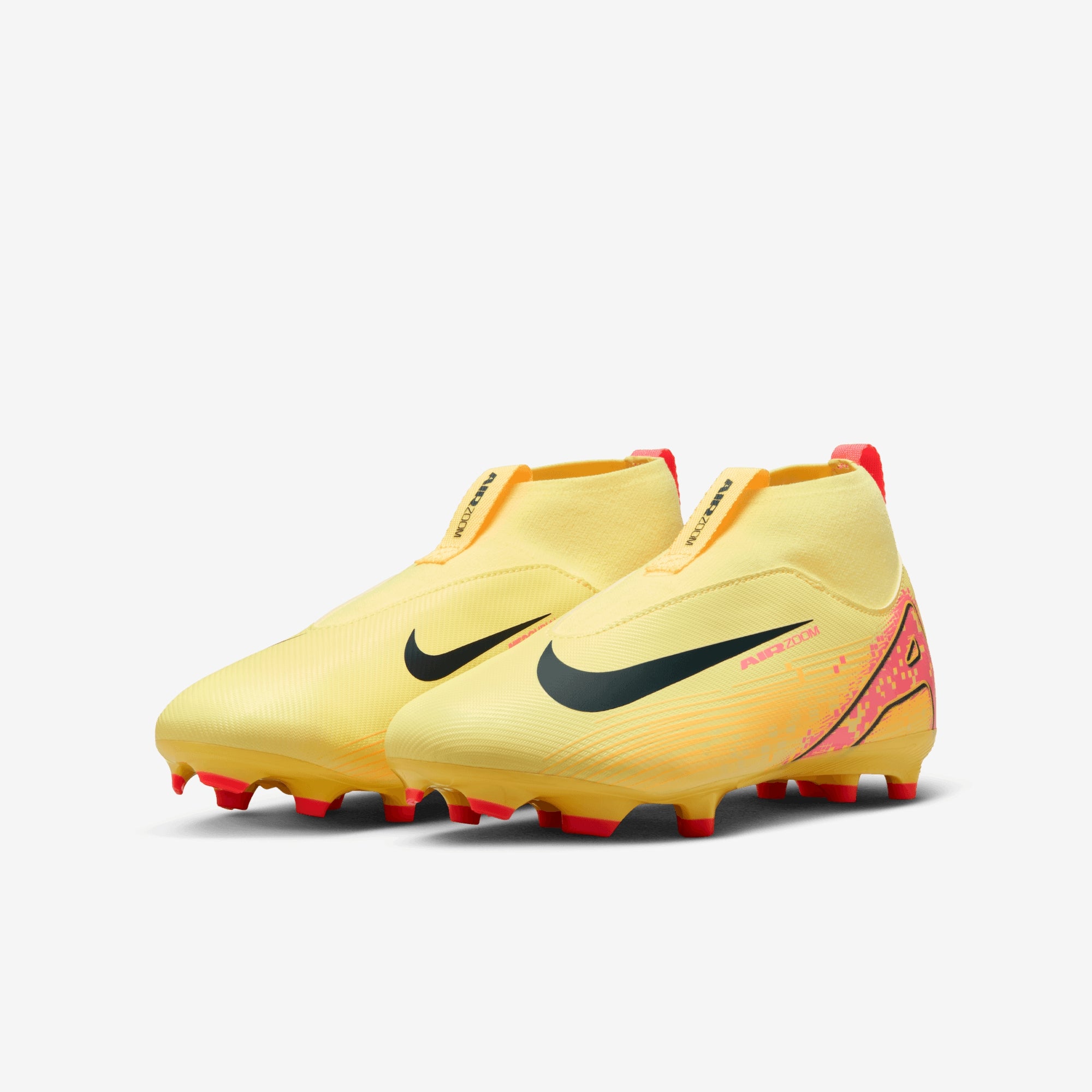 Nike Jr. Mercurial Superfly 10 Academy "Kylian Mbappé" Little/Big Kids' MG High-Top Soccer Cleats - Lt Laser Orange/Armory Navy