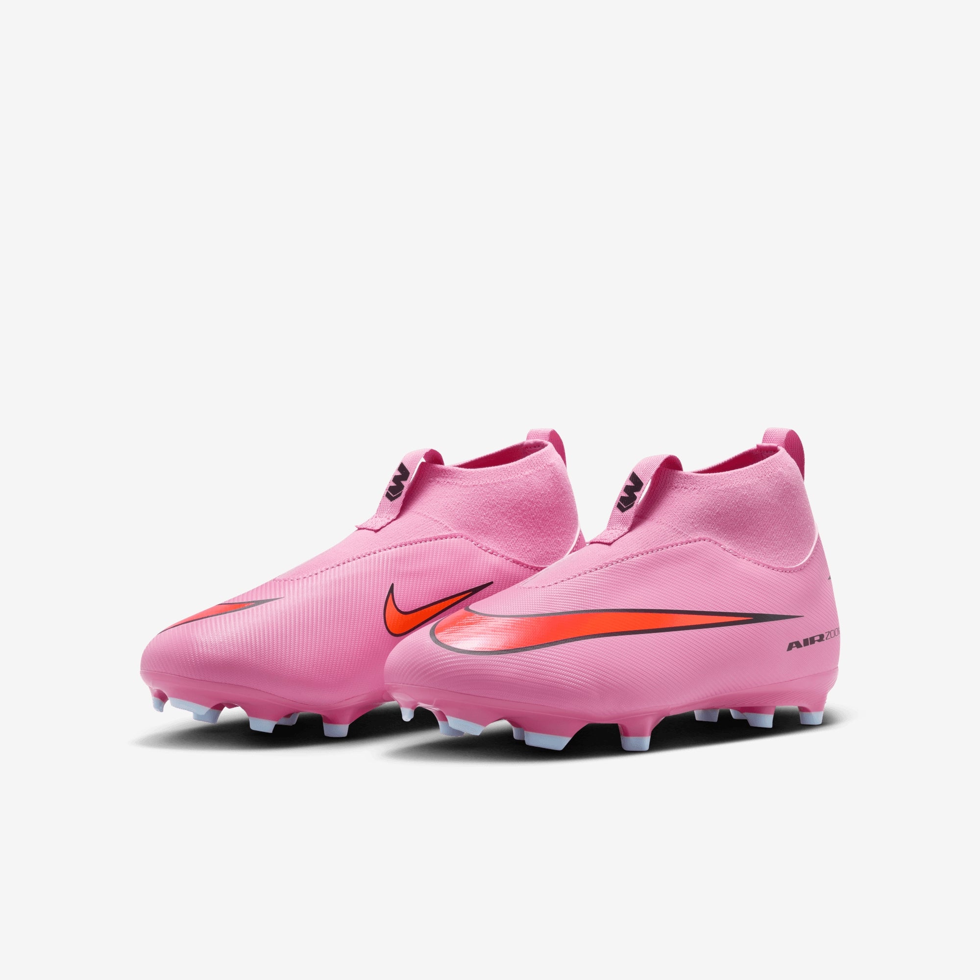 Nike Jr. Mercurial Superfly 10 Academy Little/Big Kids' Multi-Ground High-Top Soccer Cleats - Magic Flamingo/Black-Total Crimson