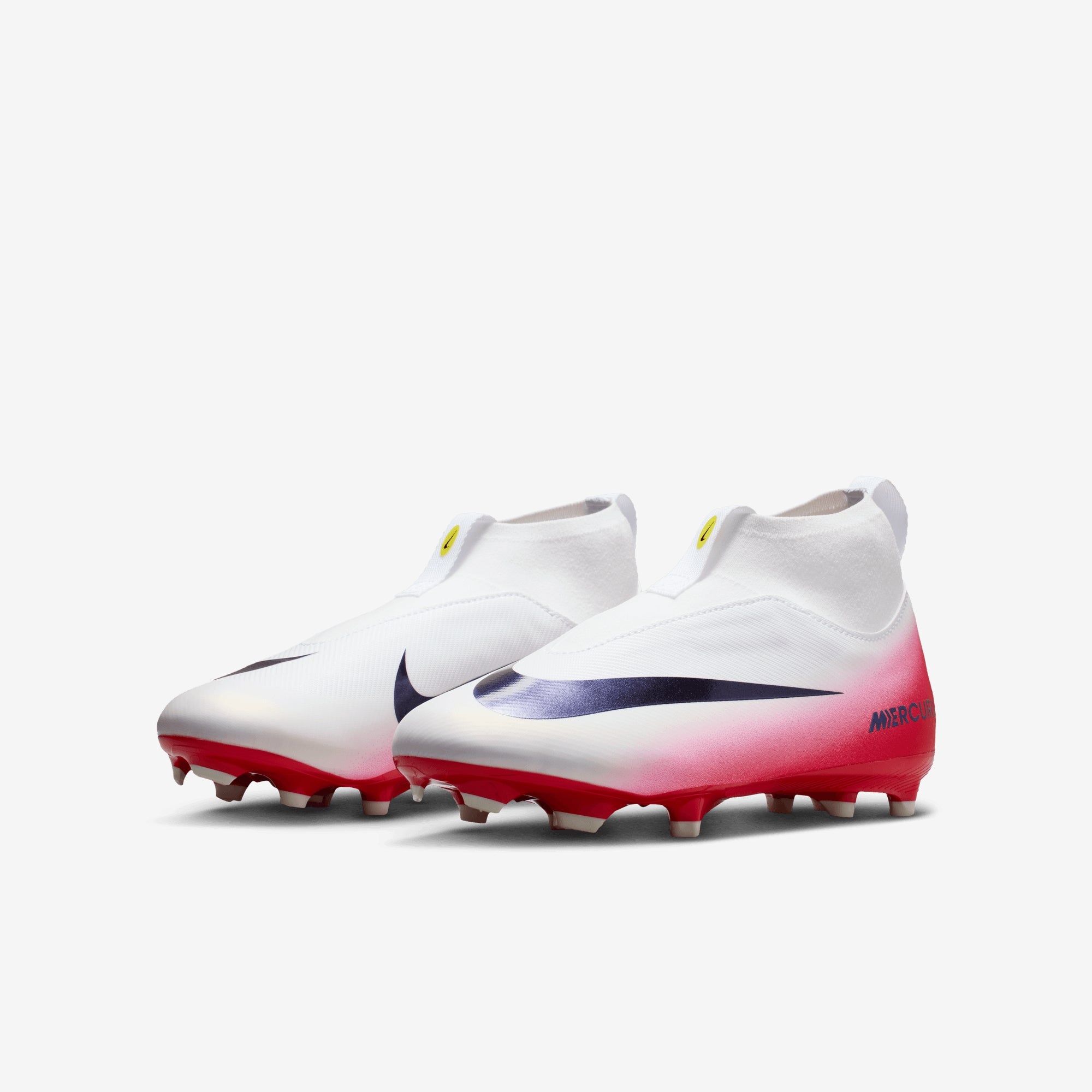 Nike Jr. Mercurial Superfly 10 Academy LV8 Big Kids' Multi-Ground High-Top Soccer Cleats - University Red/Dark Obsidian