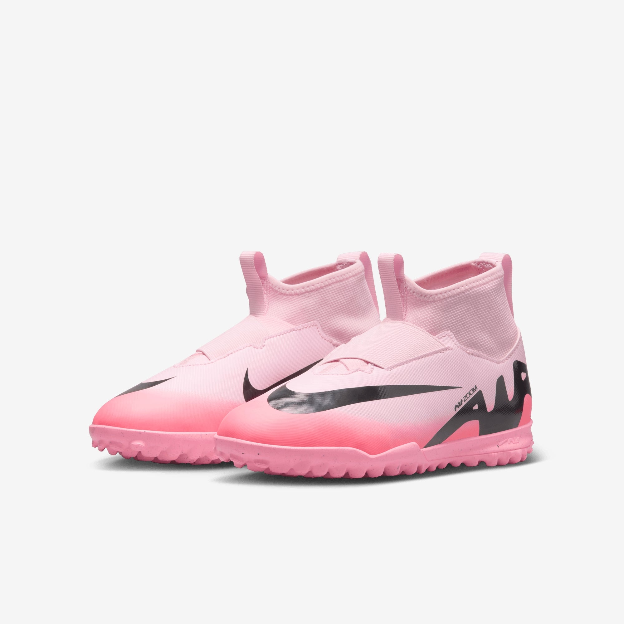 Nike Jr. Mercurial Superfly 9 Academy Big Kids' TF High-Top Soccer Shoes - Pink Foam/Black