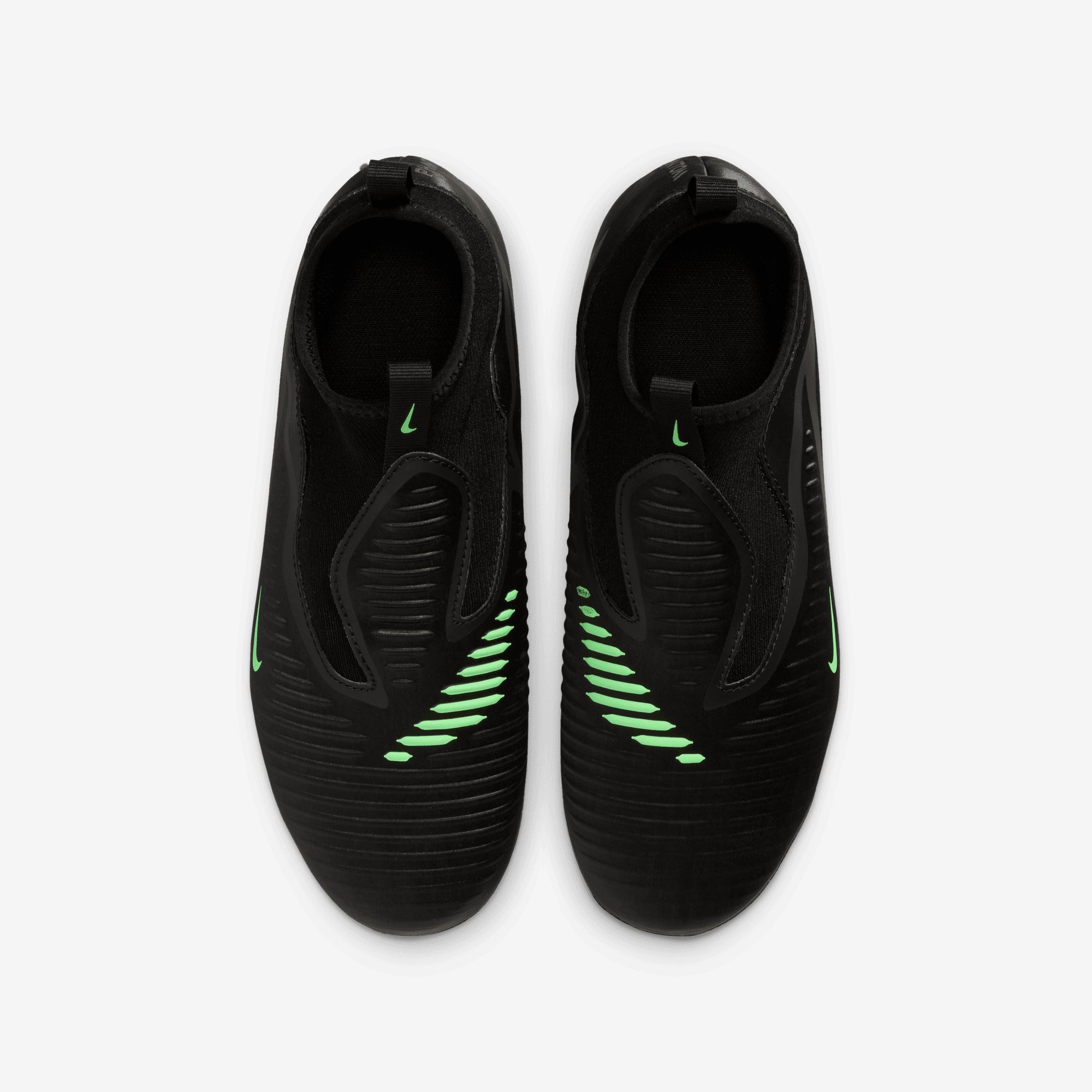 Nike Jr. Phantom 6 High Academy Big Kids' Multi-Ground Soccer Cleats - Black/Illusion Green-Black