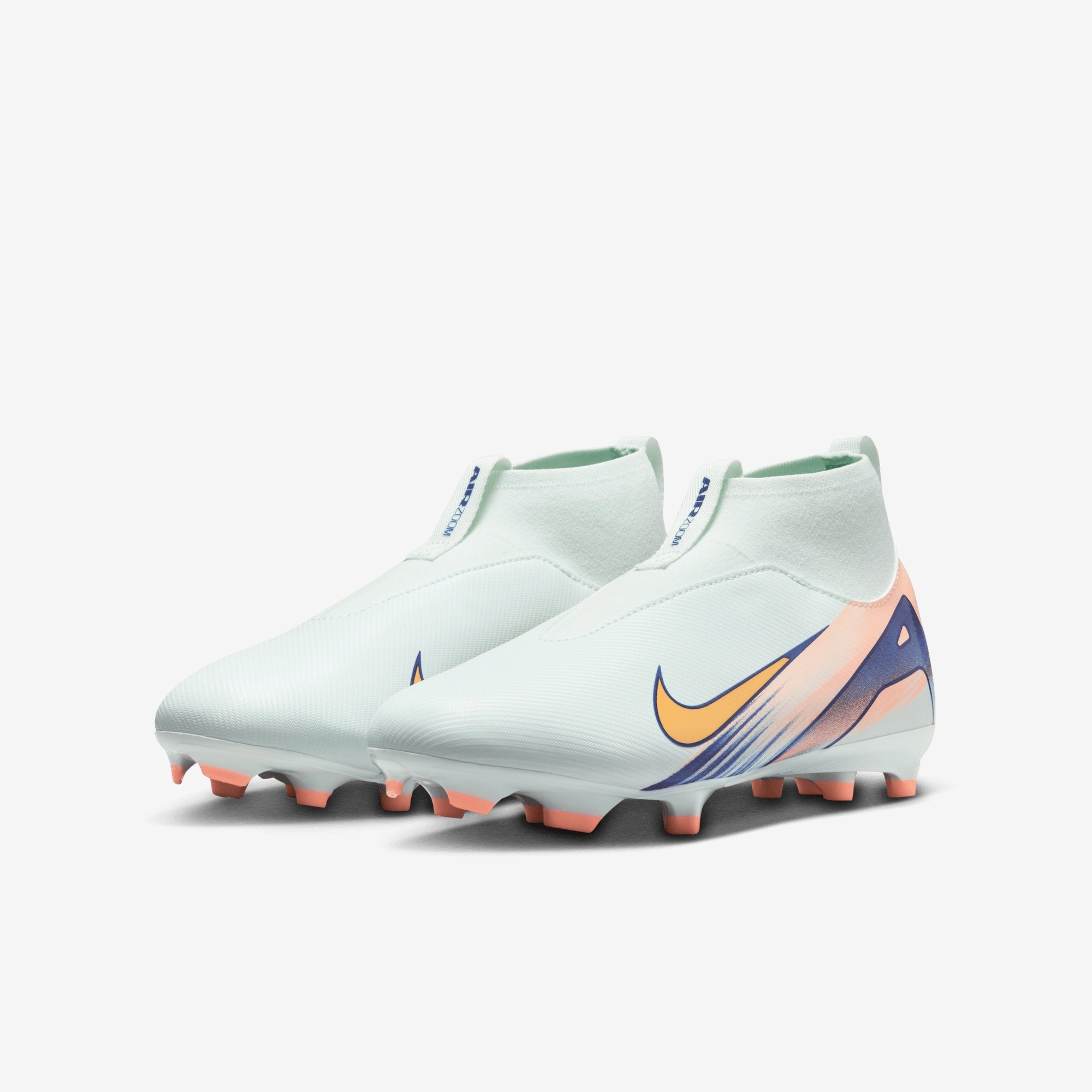 Nike Jr. Superfly 10 Academy Mercurial Dream Speed Big Kids' MG High-Top Soccer Cleats - Barely Green/Mtlc Gold Coin