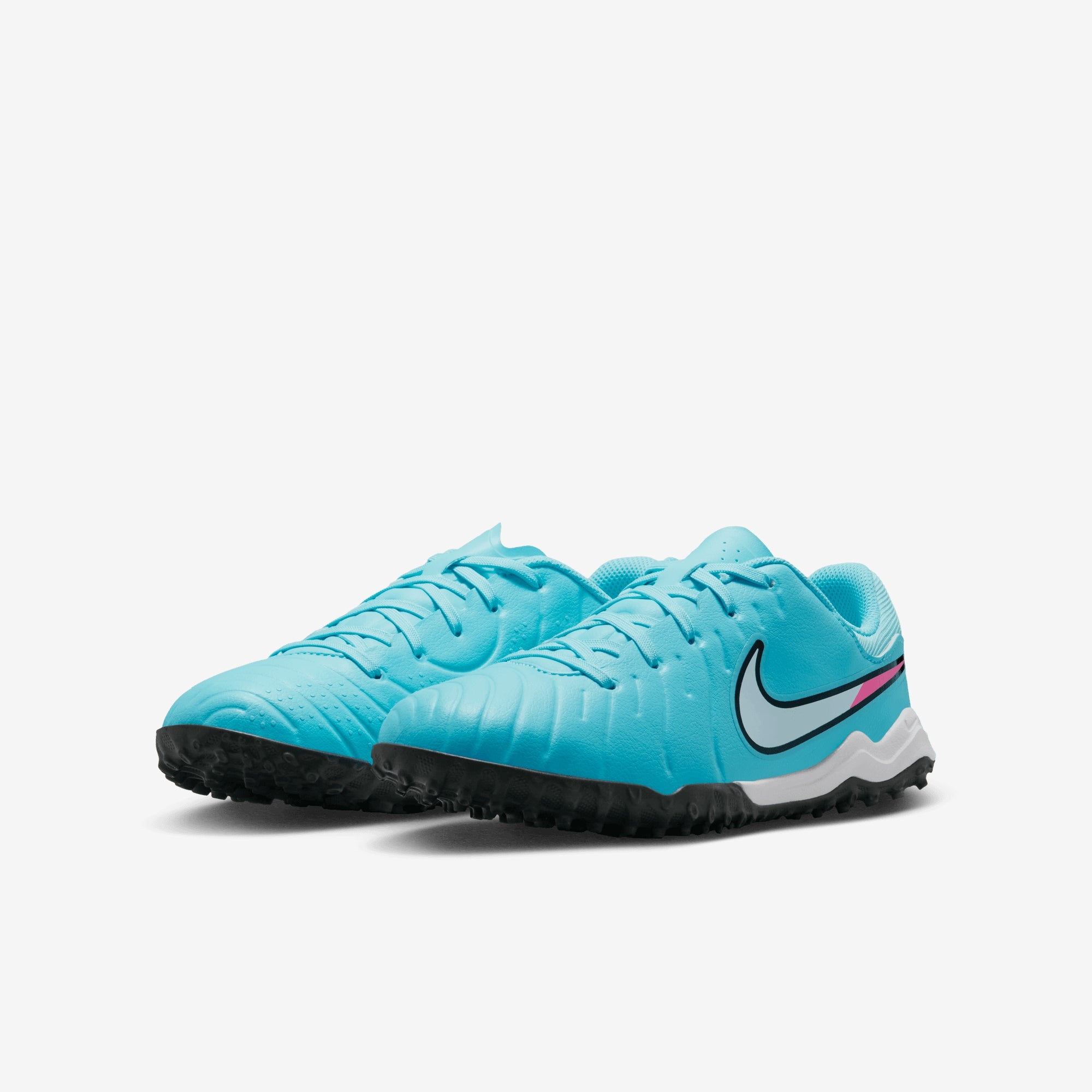 Nike Jr. Tiempo Legend 10 Academy Little/Big Kids' Turf Low-Top Soccer Shoes - Copa/White
