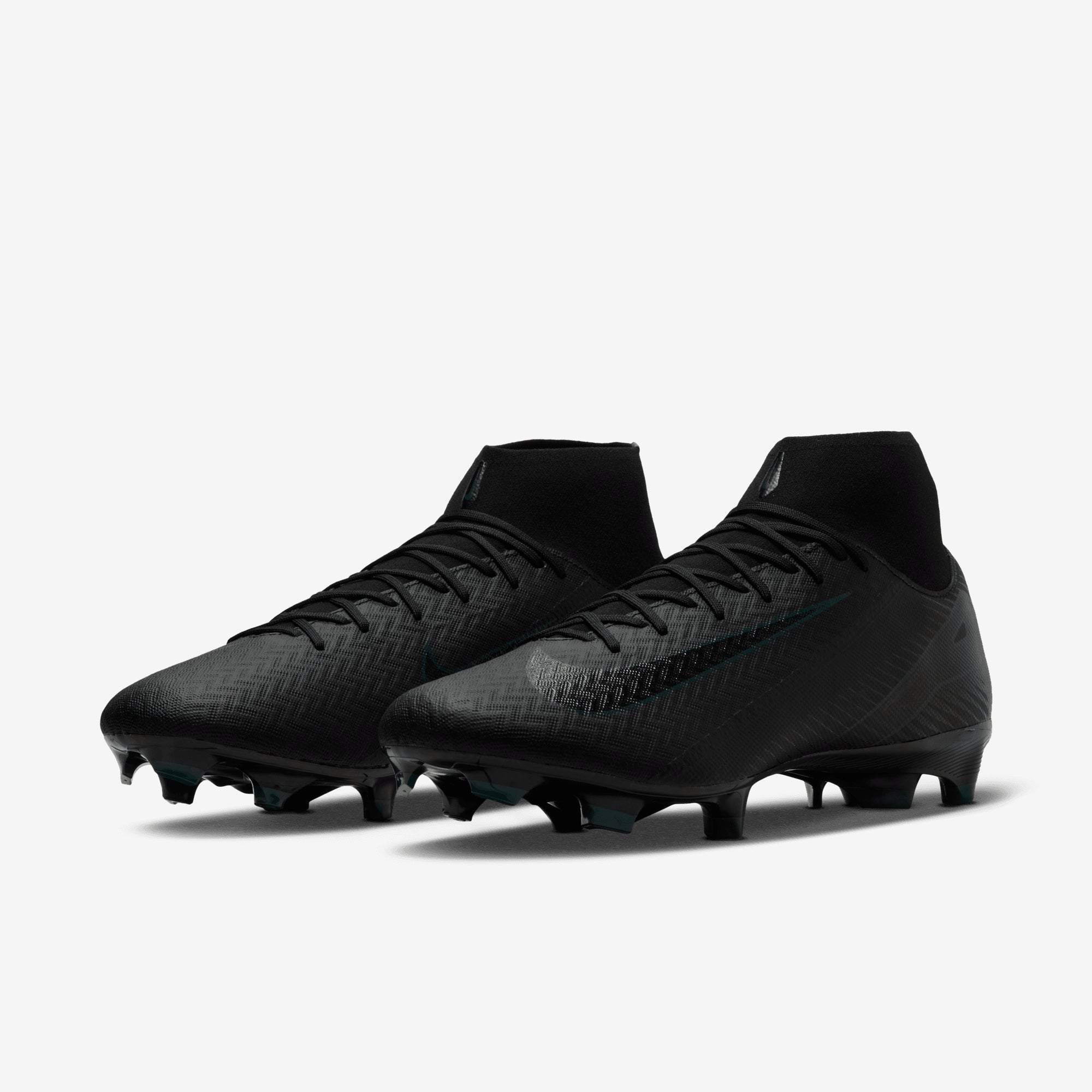 Nike Mercurial Superfly 10 Academy MG High-Top Soccer Cleats - Black/Black-Deep Jungle