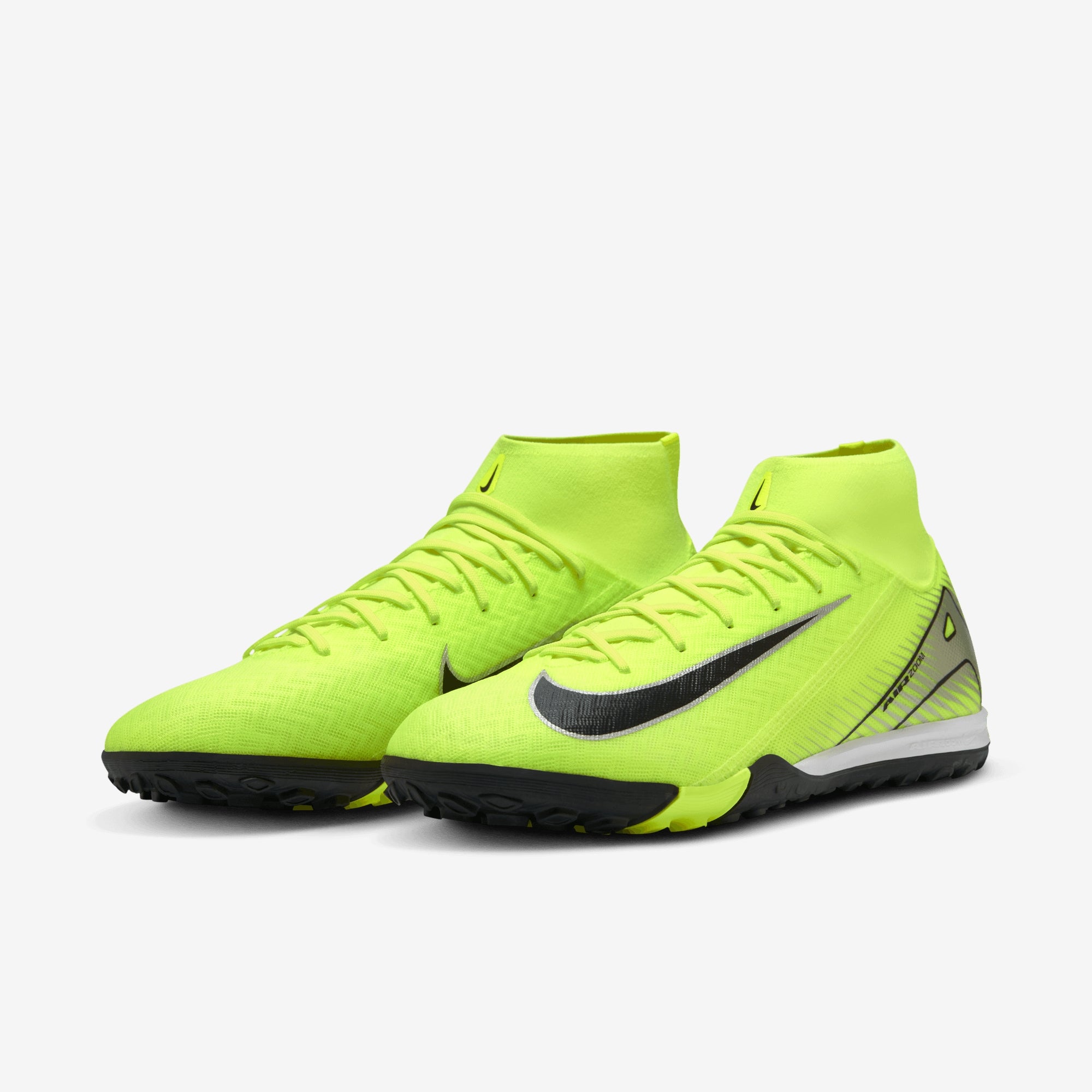 Nike Mercurial Superfly 10 Academy TF High-Top Soccer Shoes - Volt/Black