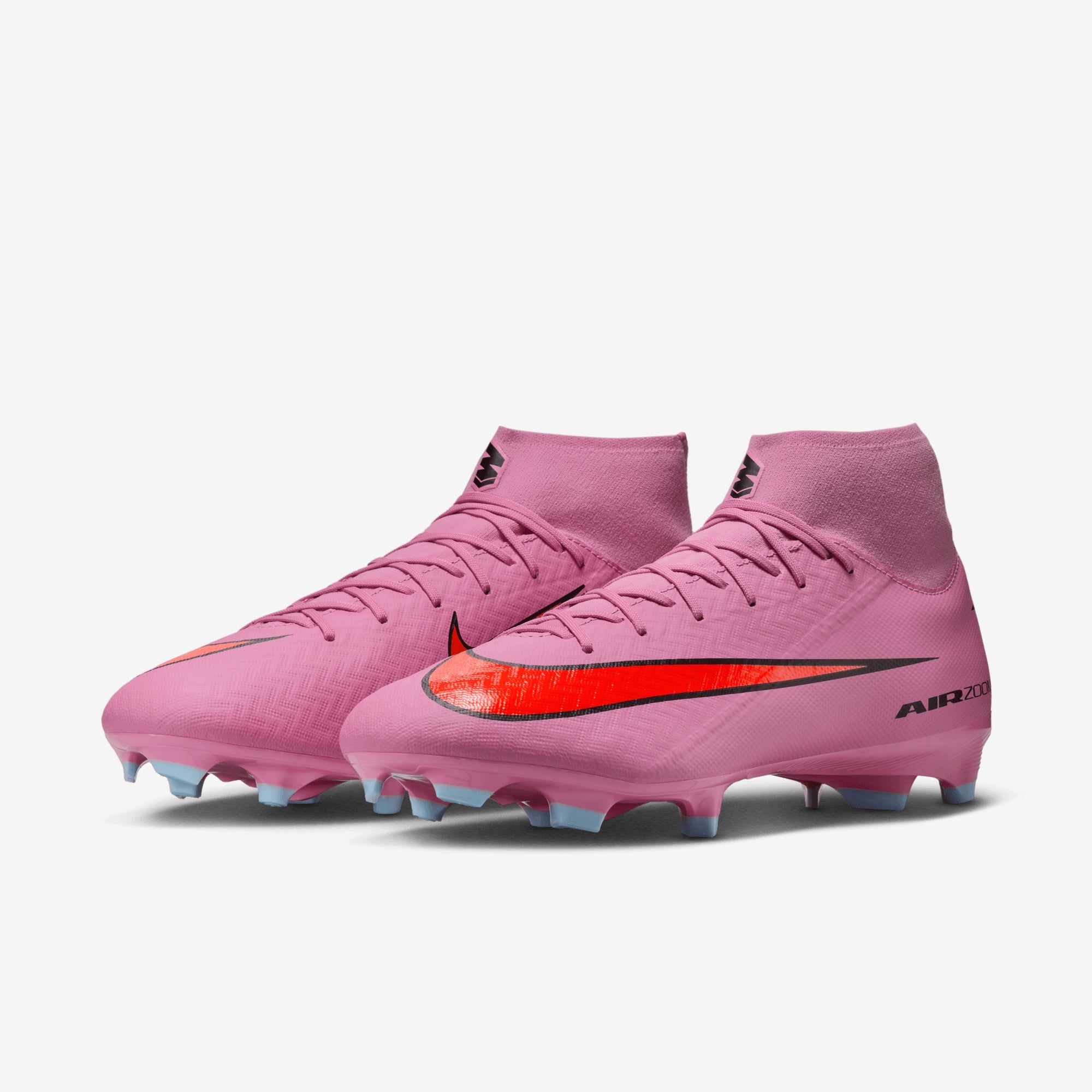 Nike Mercurial Superfly 10 Academy Multi-Ground High-Top Soccer Cleats - Magic Flamingo/Black-Total Crimson