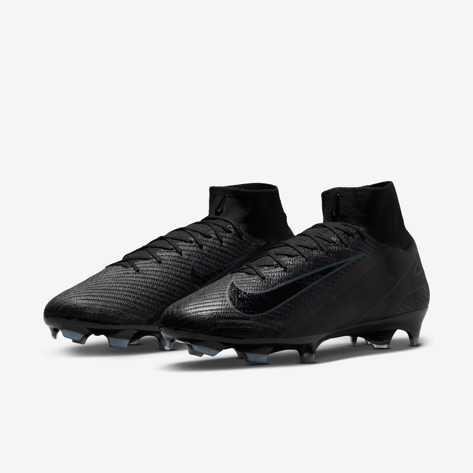 Nike Mercurial Superfly 10 Elite FG High-Top Soccer Cleats - BLACK/BLACK-DEEP JUNGLE