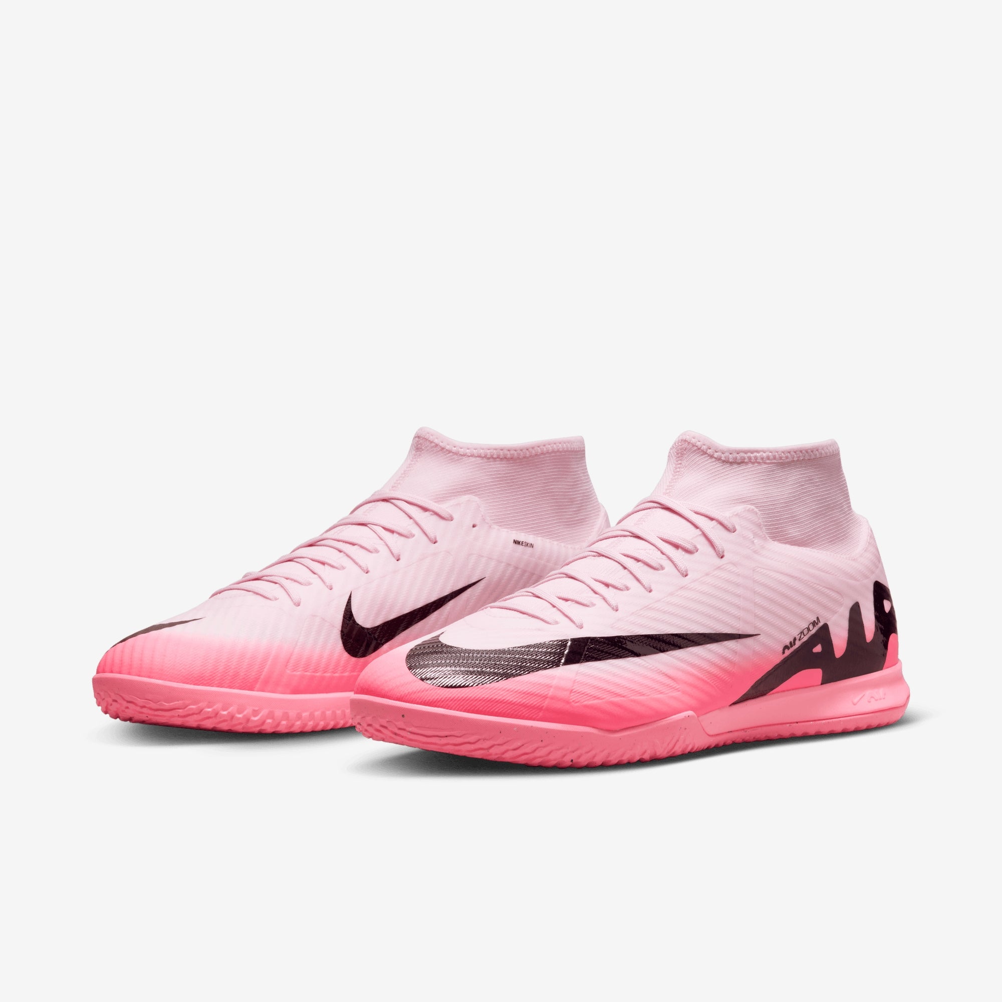 Nike Mercurial Superfly 9 Academy IC High-Top Soccer Shoes - Pink Foam/Black