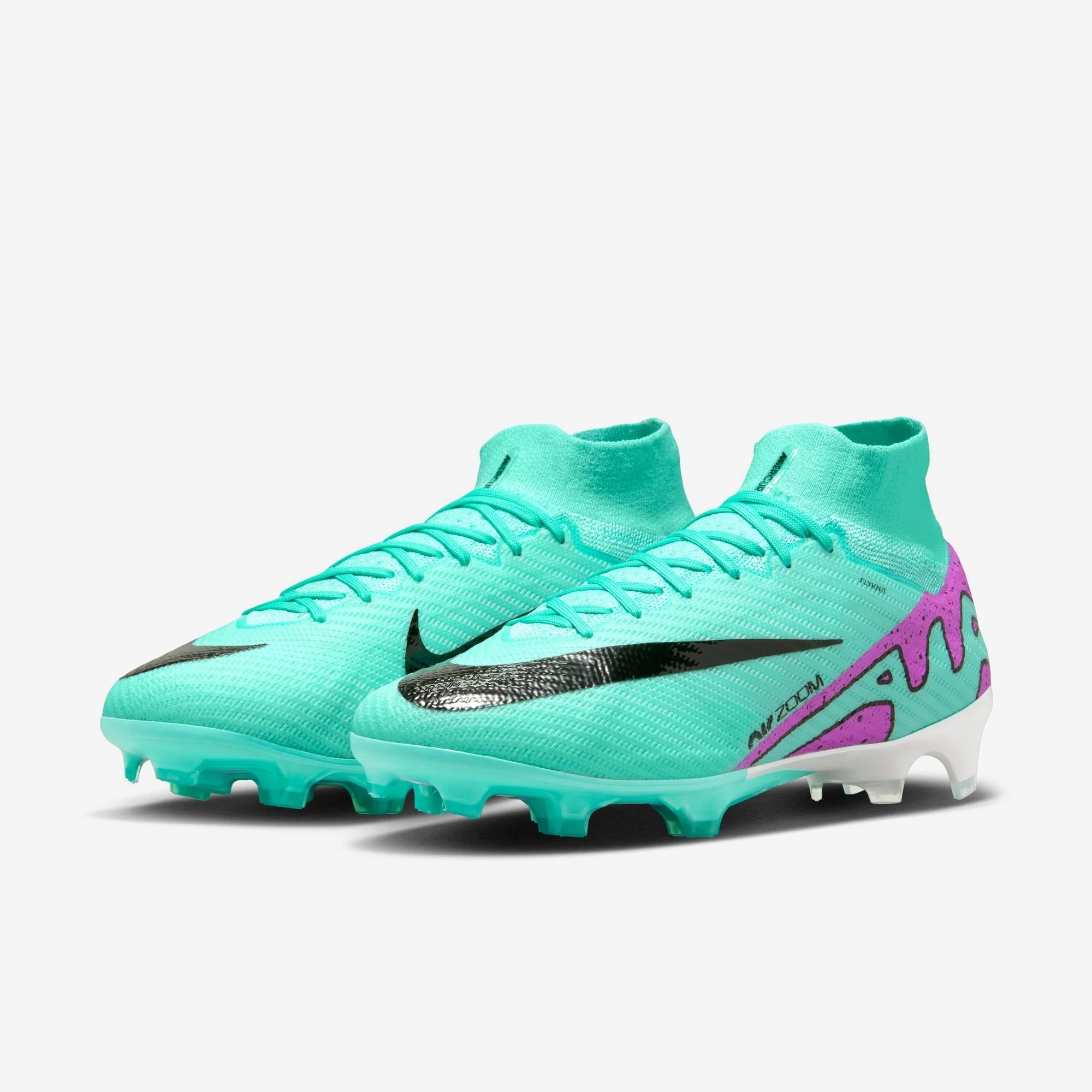 Nike Mercurial Superfly 9 Elite FG High-Top Soccer Cleats - Hyper Turquoise/Fuchsia Dream/Black