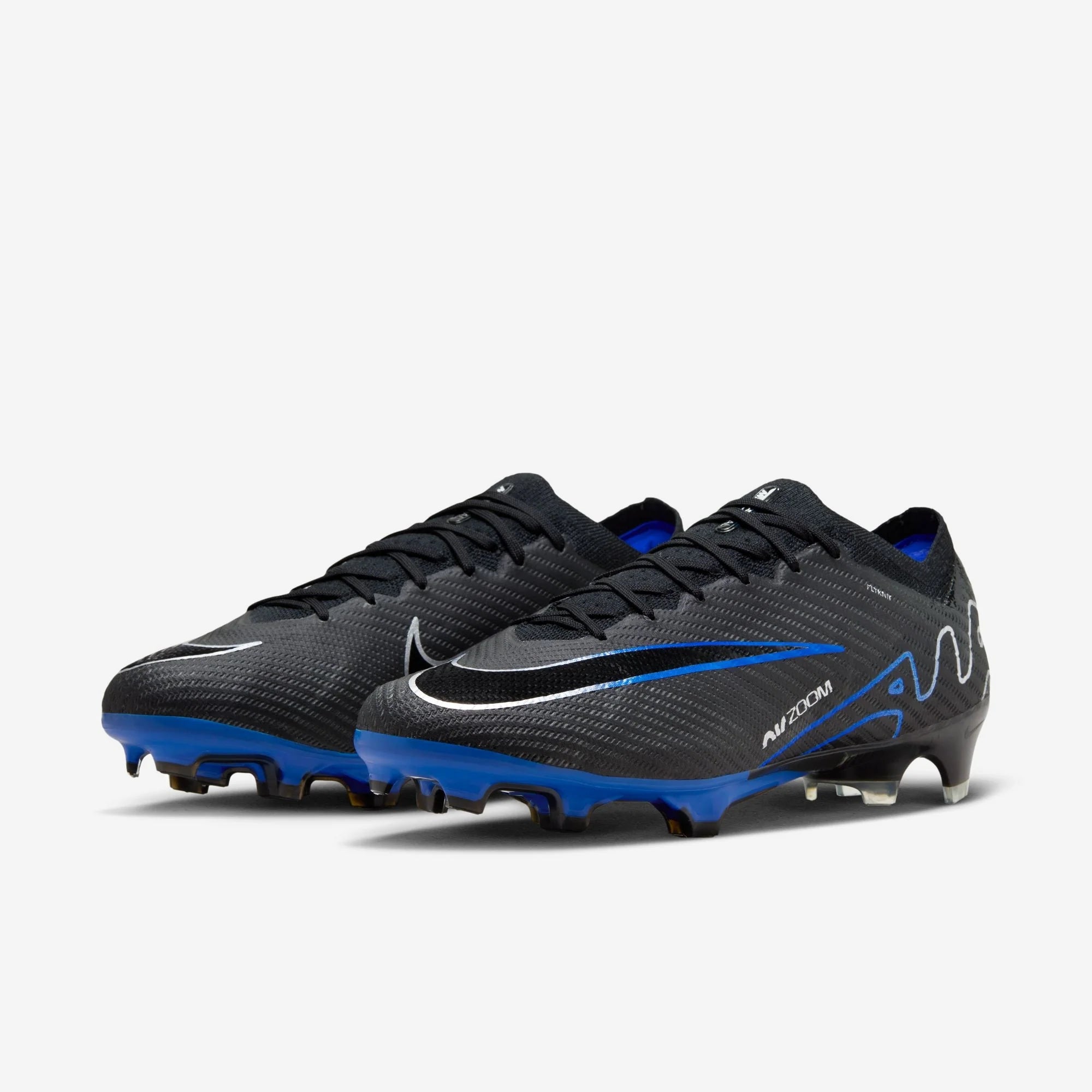 Nike Mercurial Vapor 15 Elite FG Low-Top Soccer Cleats - Black/Chrome/Hyper Royal