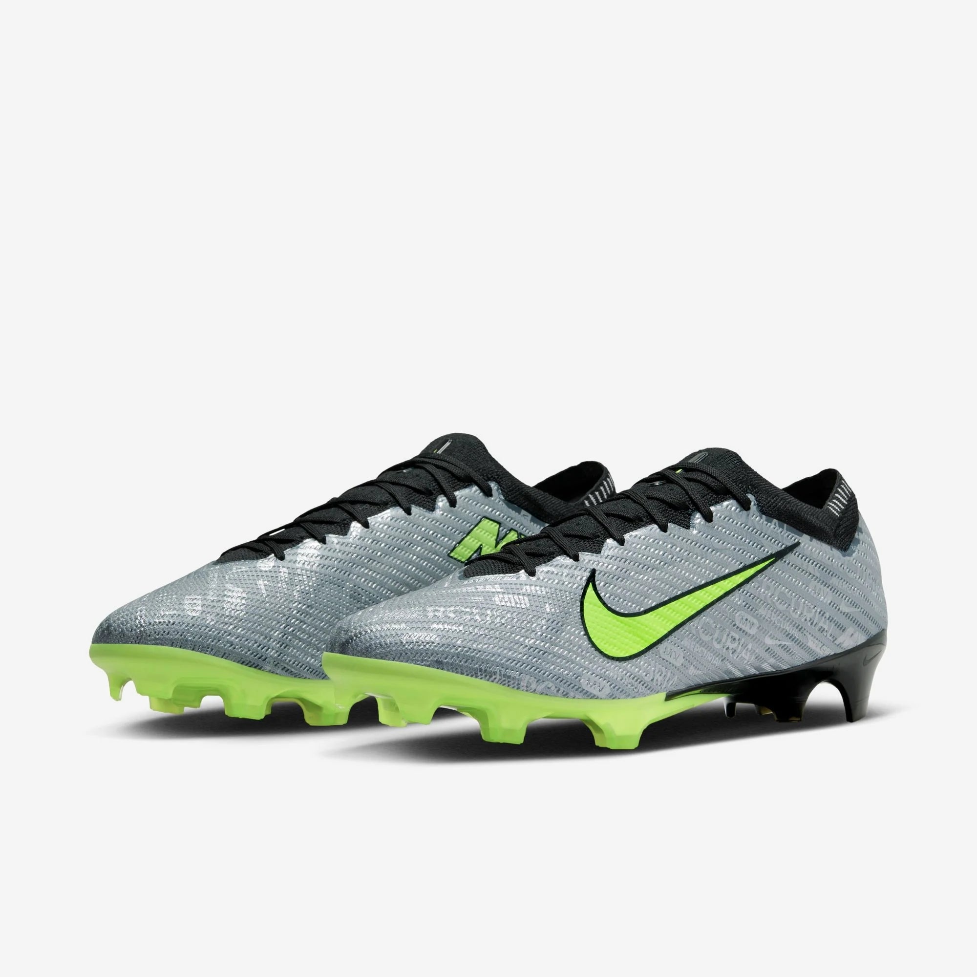 Nike Mercurial Vapor 15 Elite XXV FG Low-Top Soccer Cleats - Metallic Silver/Volt/Black