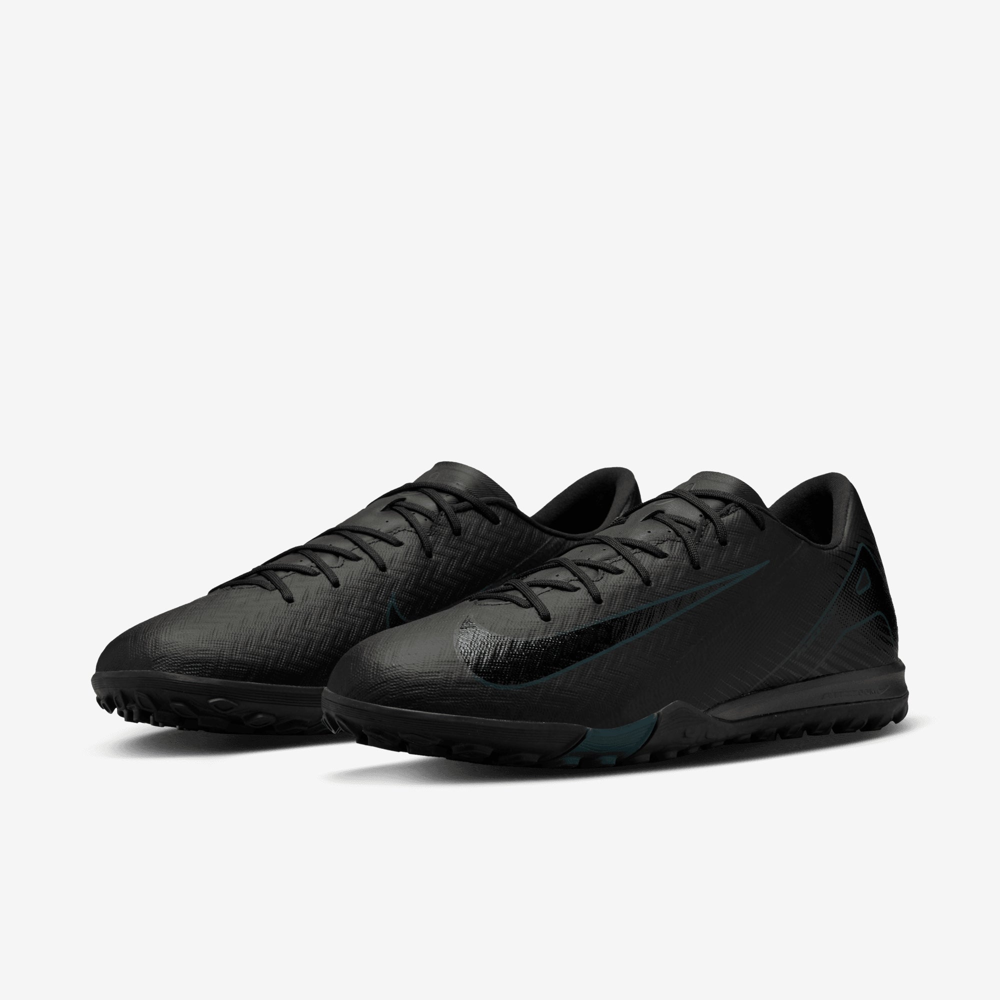 Nike Mercurial Vapor 16 Academy TF Low-Top Soccer Shoes - Black/Black-Deep Jungle