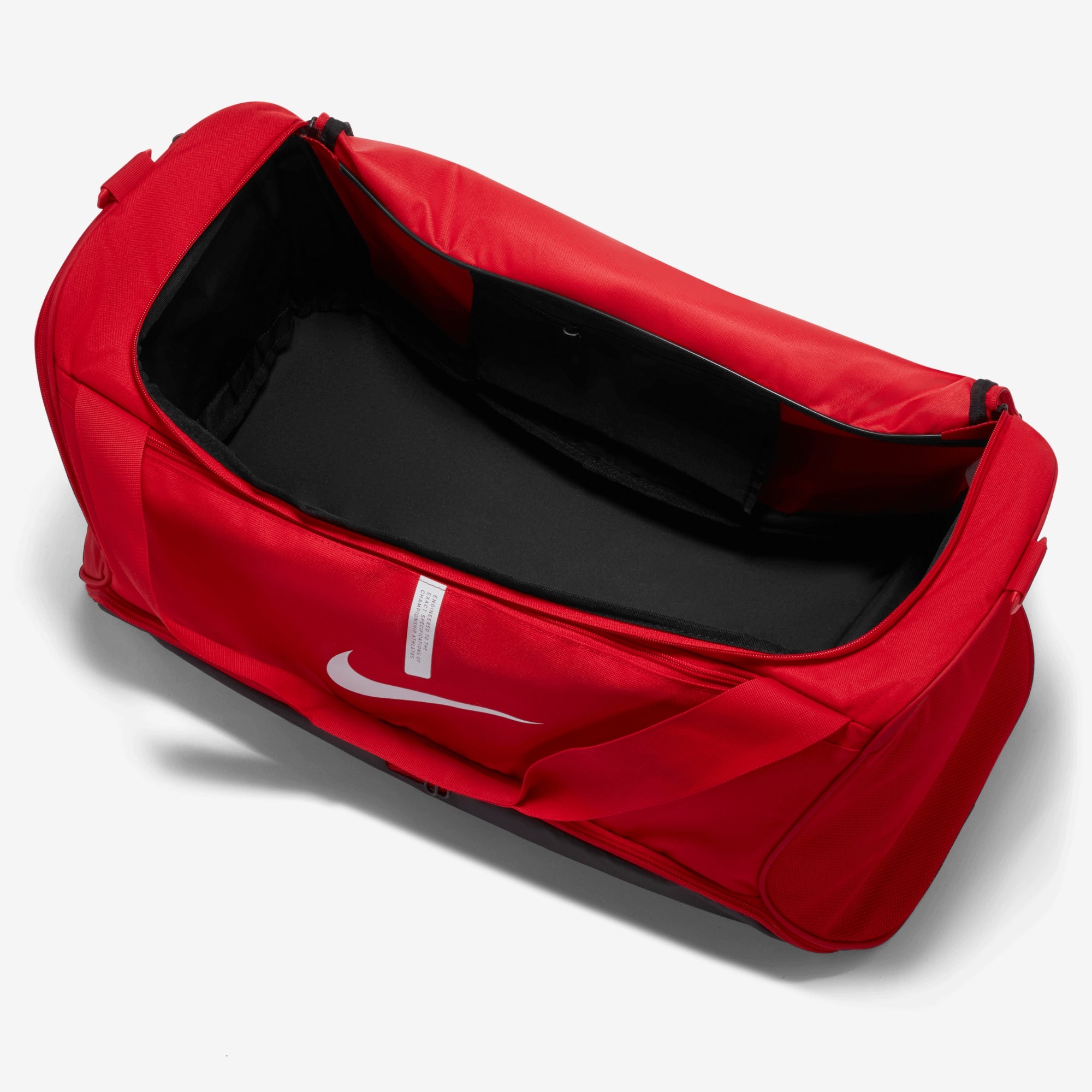 Nike Academy Team Soccer Duffel Bag (Medium, 60L) - University Red/Black/White