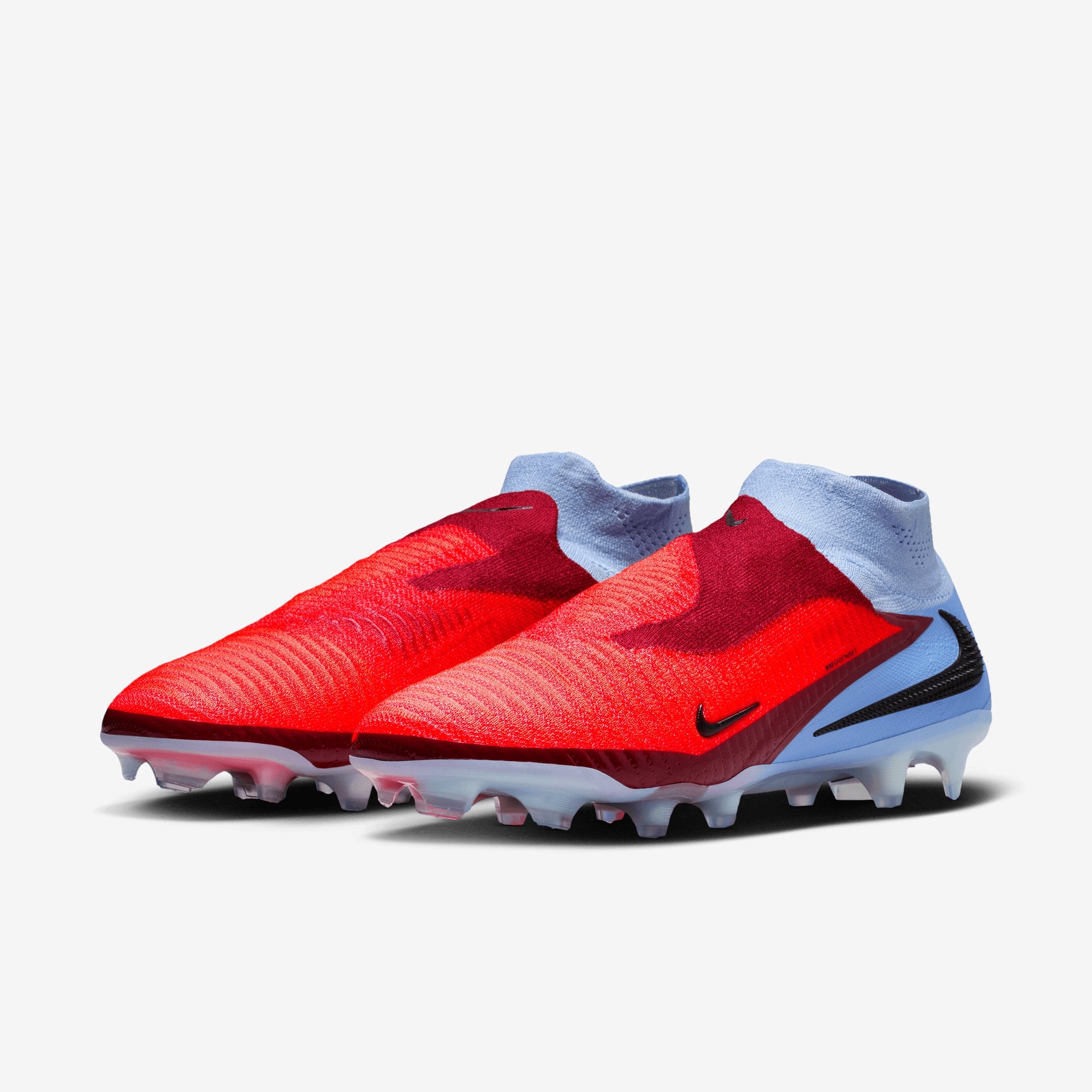 Nike Phantom 6 High Elite Firm-Ground Soccer Cleats - Royal Tint/Bright Crimson-Black