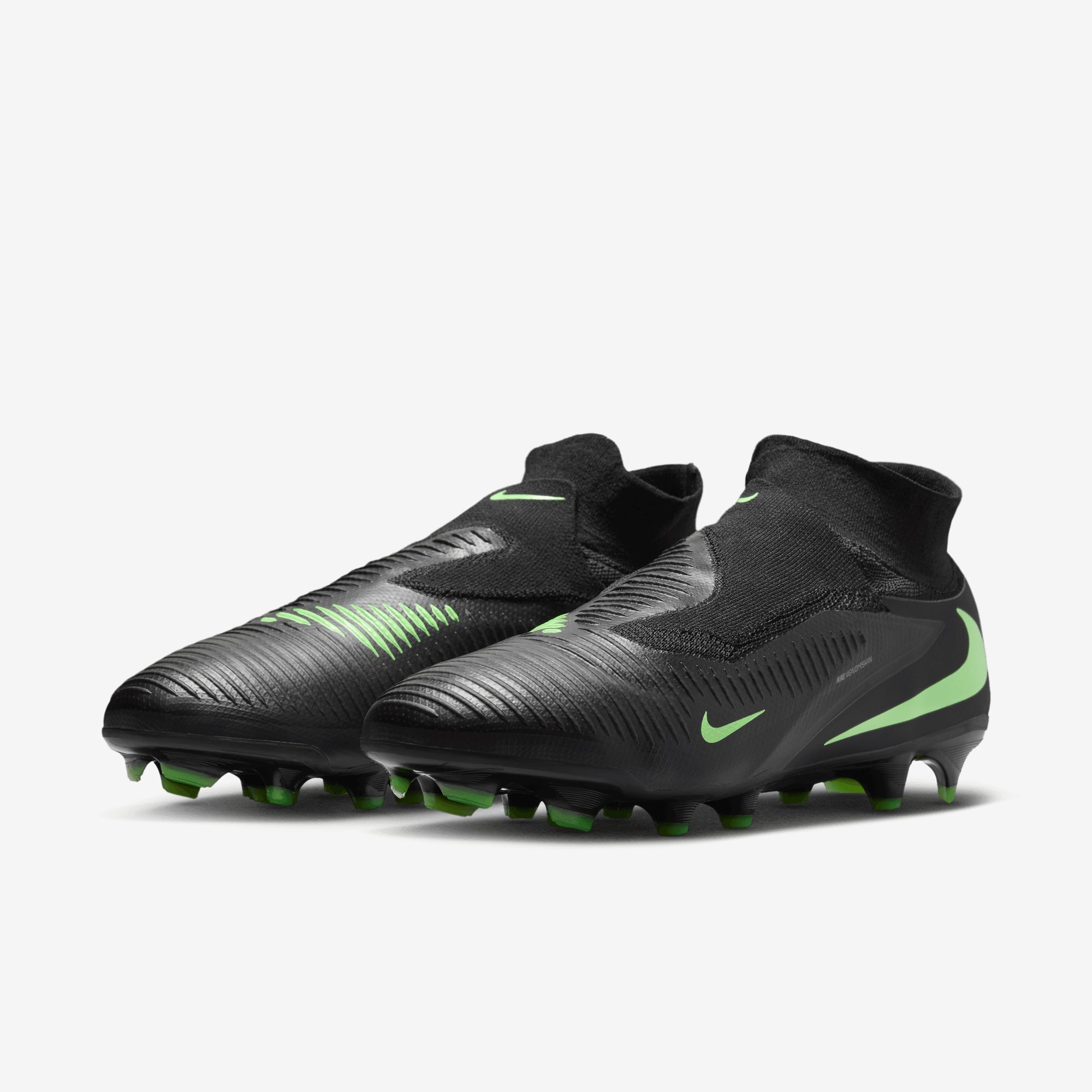 Nike Phantom 6 High Pro Firm-Ground Soccer Cleats - Black/Illusion Green-Black