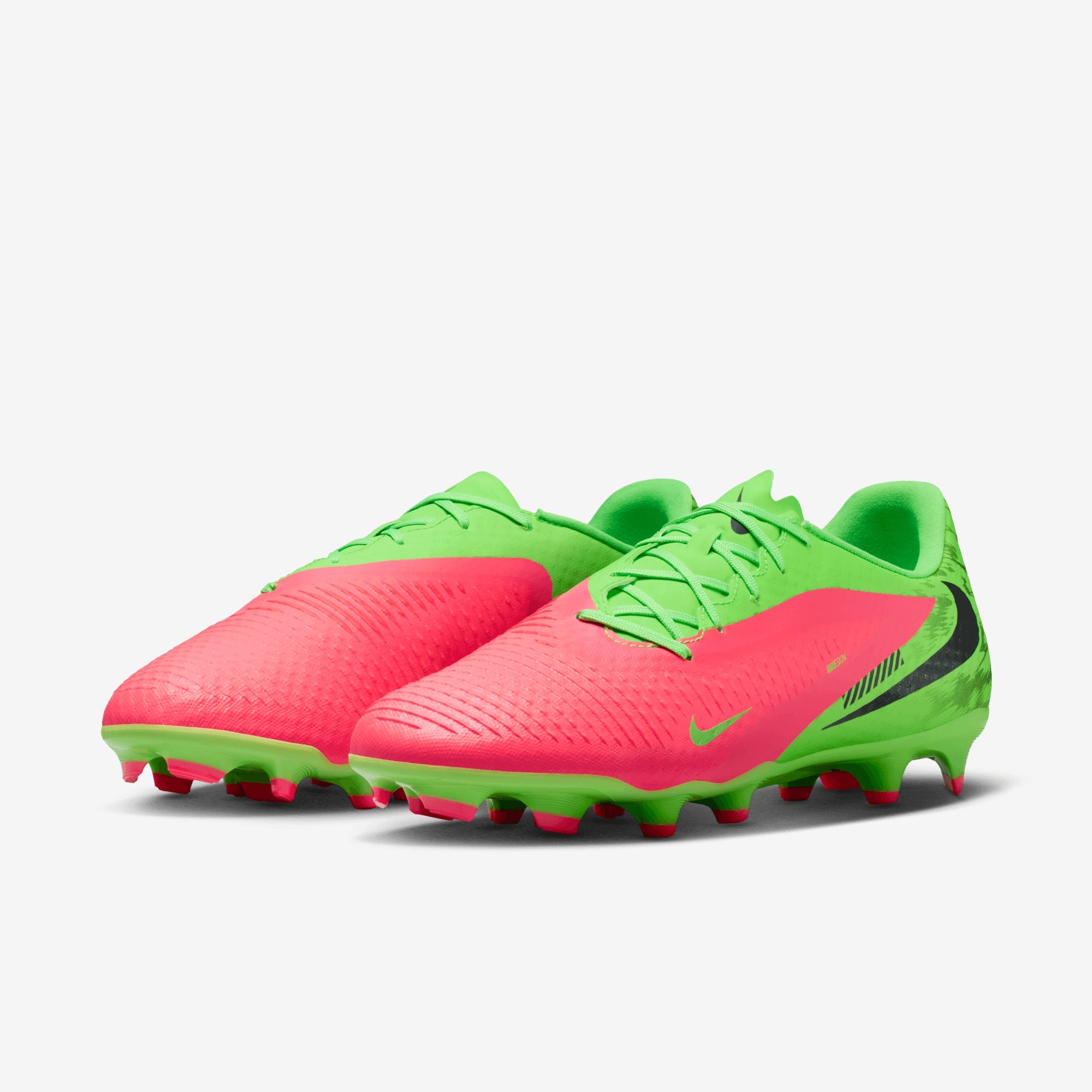 Nike Phantom 6 Low Academy Erling Haaland Multi-Ground Soccer Cleats - Hot Punch/Black-Green Strike