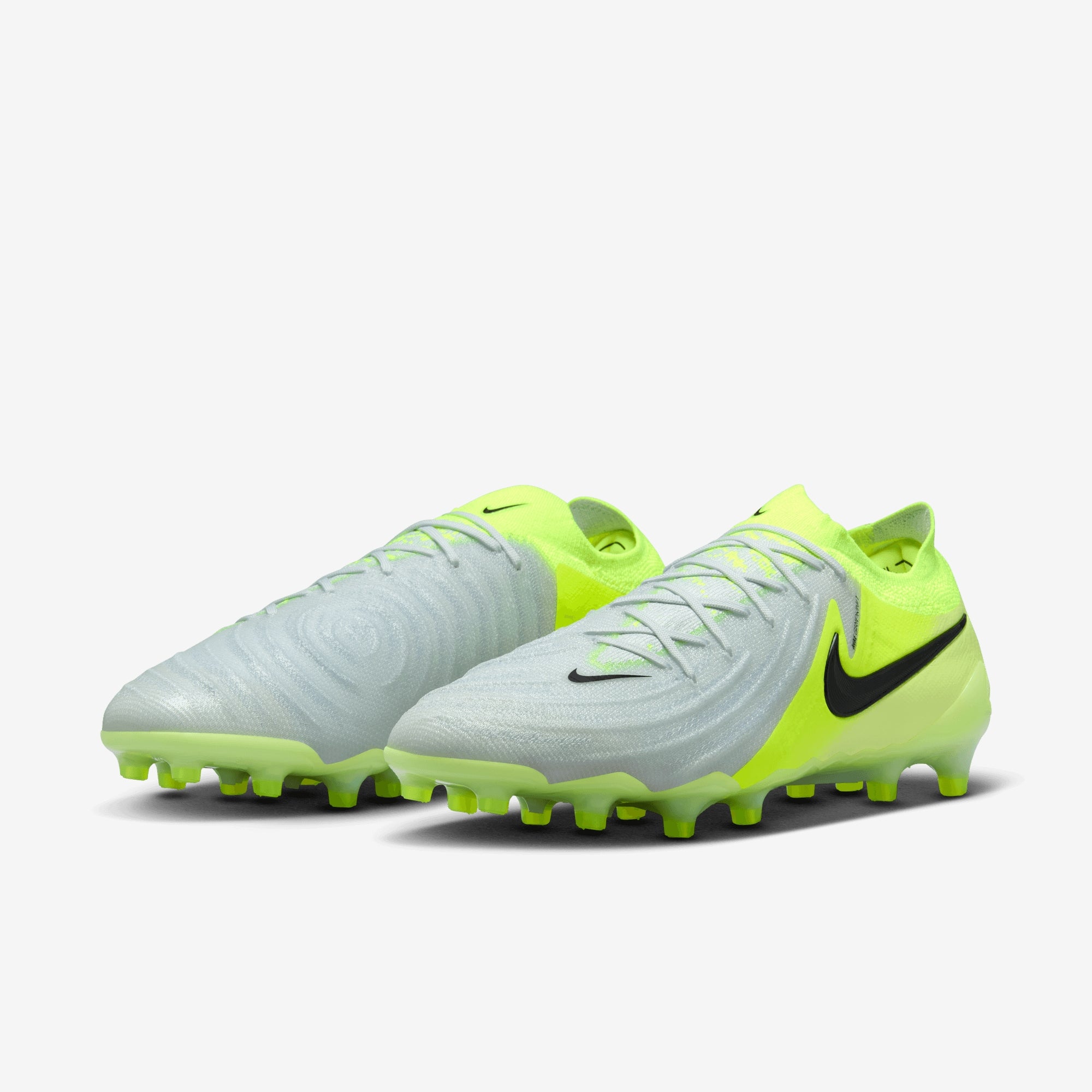 Nike Phantom GX 2 Elite AG Low-Top Soccer Cleats - Metallic Silver/Black-Volt