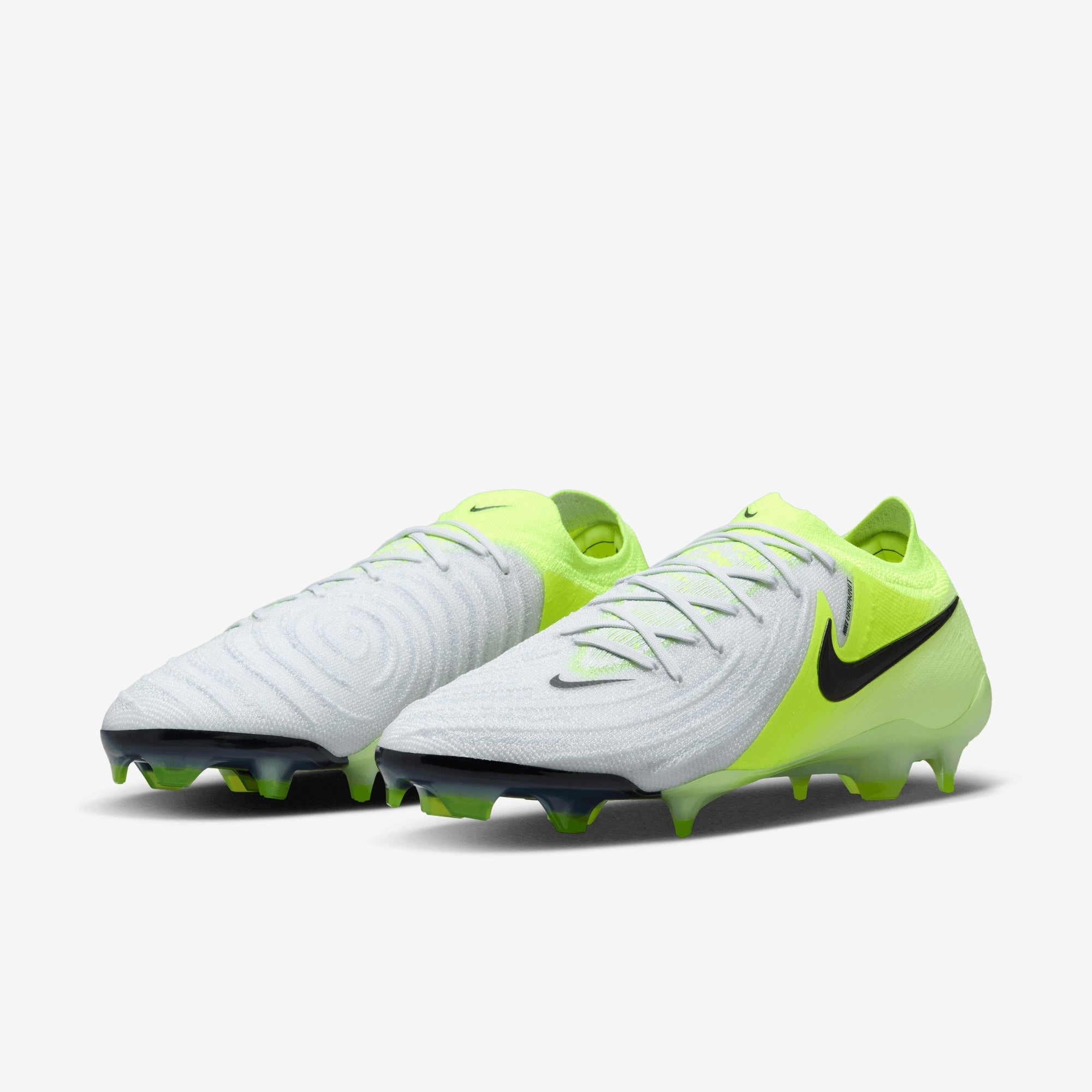 Nike Phantom GX 2 Elite FG Low-Top Soccer Cleats - Metallic Silver/Black-Volt