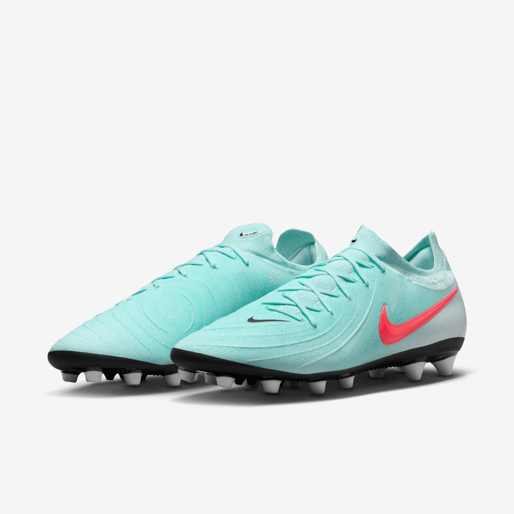 Nike Phantom GX 2 Pro AG Low-Top Soccer Cleats - Mint/Atomic Red-Off Noir