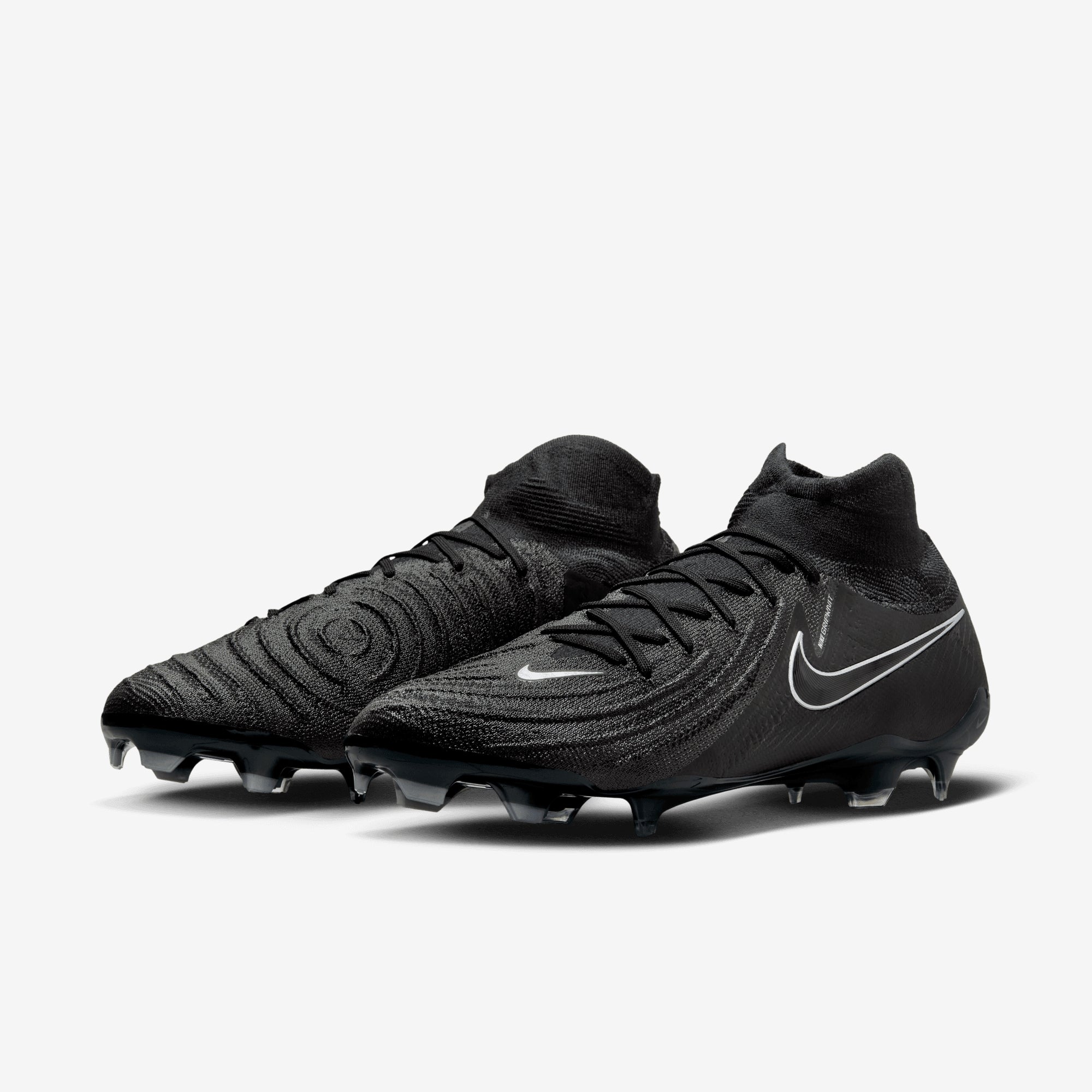 Nike Phantom Luna 2 Elite FG High-Top Soccer Cleats - Black/Black