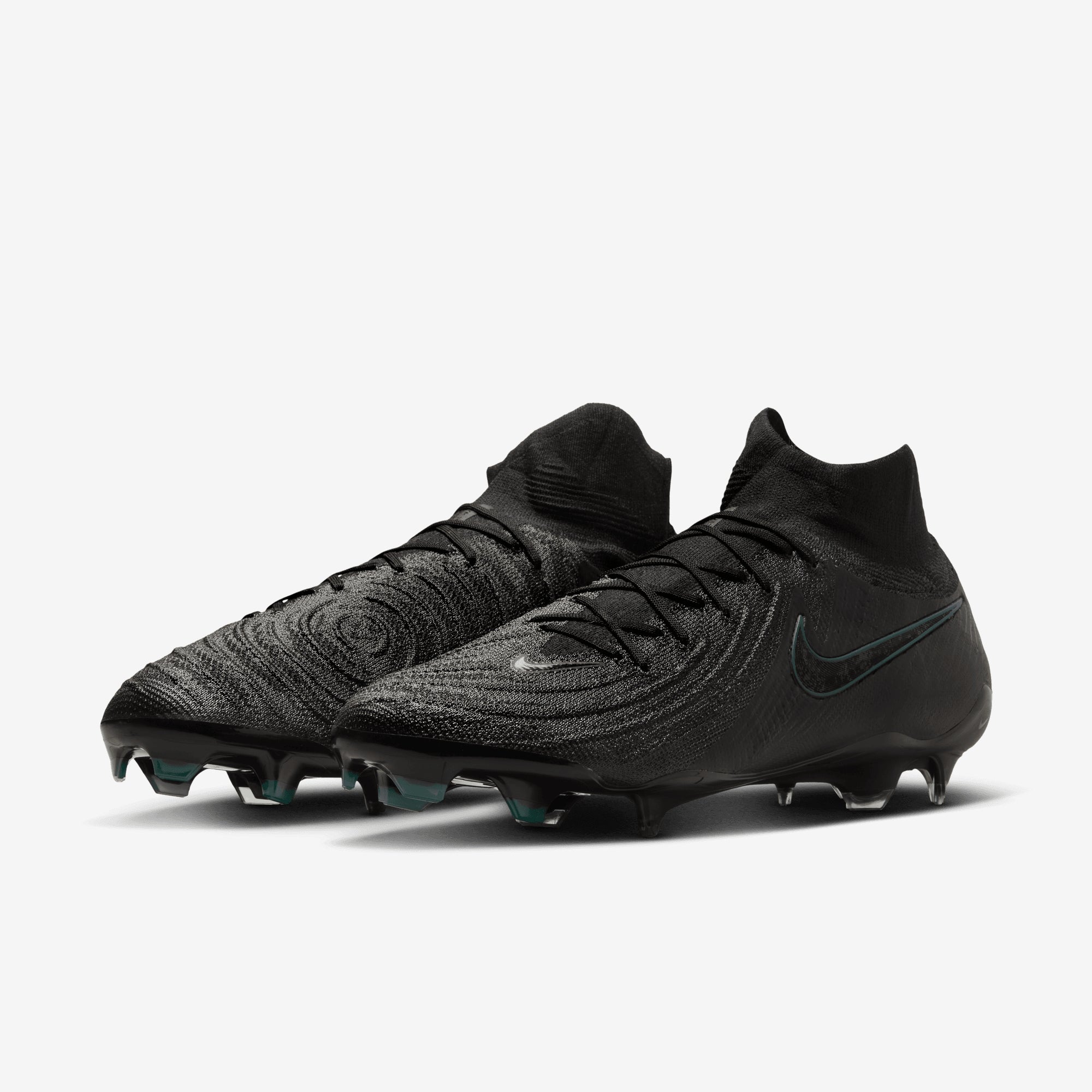 Nike Phantom Luna 2 Elite FG High-Top Soccer Cleats - Black/Black-Deep Jungle